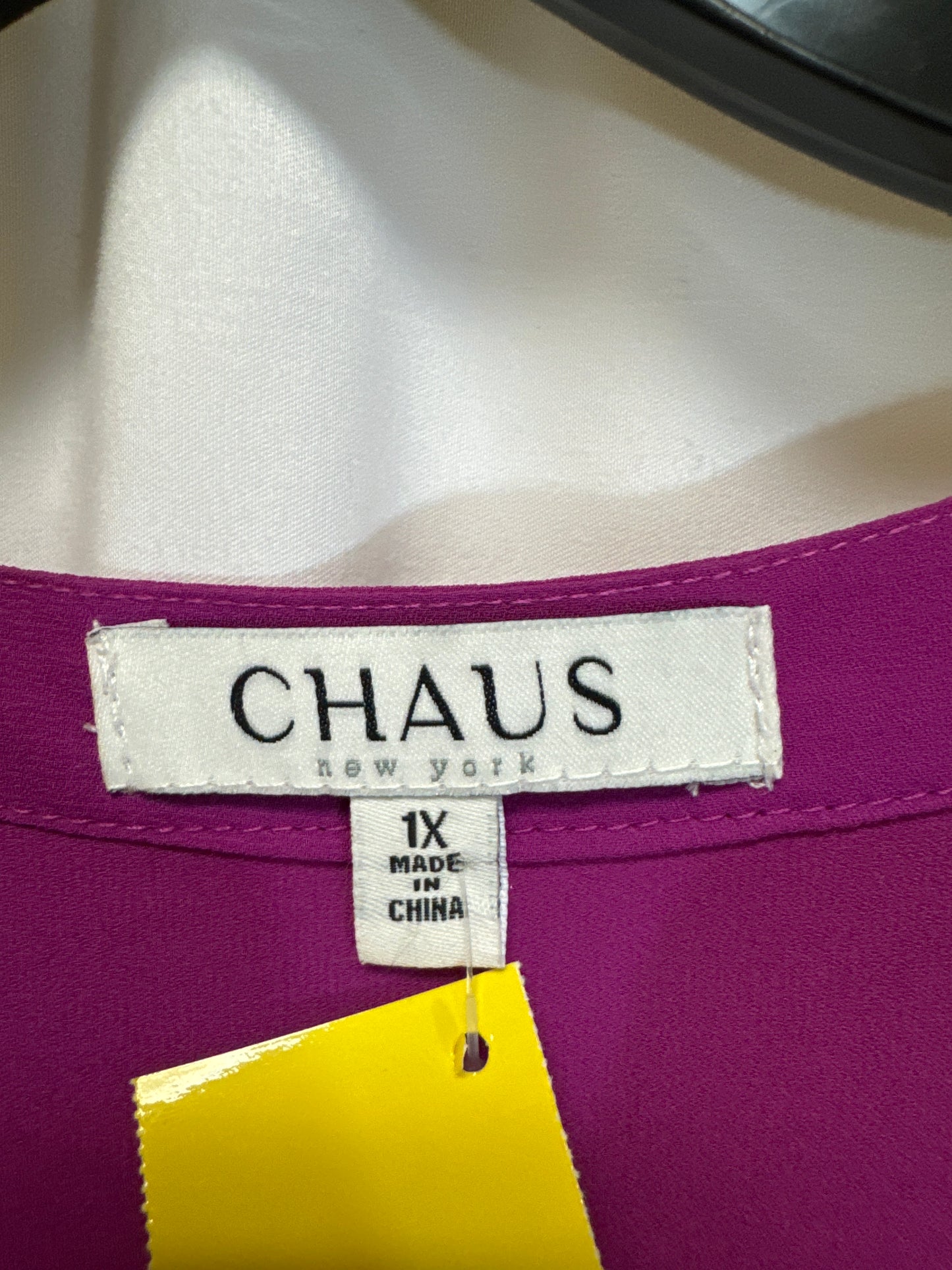 Top 3/4 Sleeve By Chaus In Pink, Size: 1x