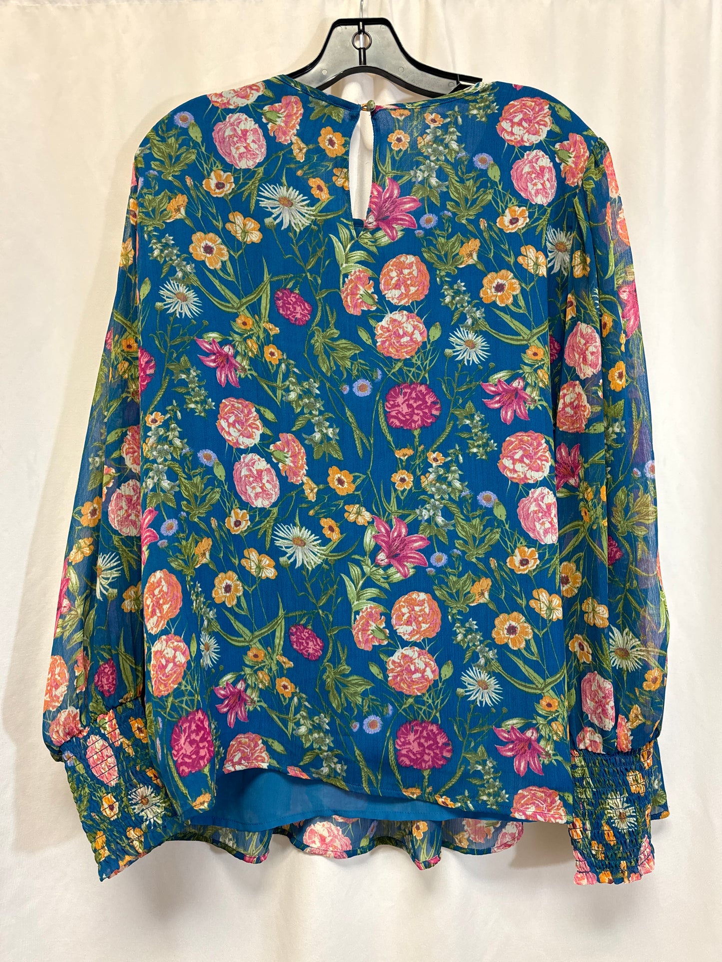 Tunic Long Sleeve By Terra & Sky In Blue, Size: 1x