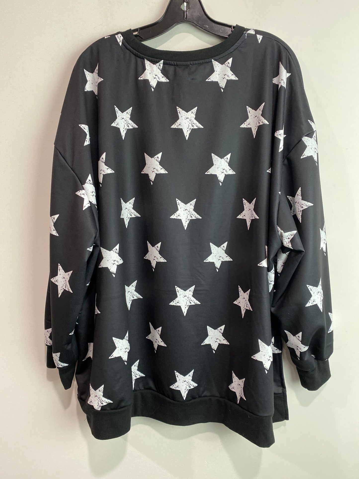 Top Long Sleeve By Shein In Black, Size: 3x