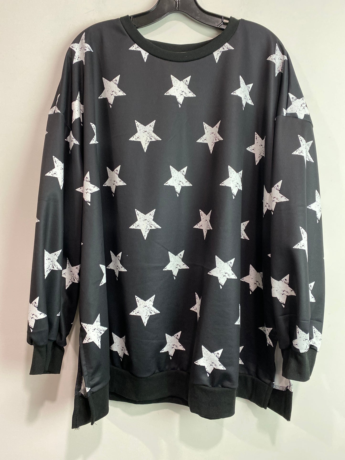 Top Long Sleeve By Shein In Black, Size: 3x