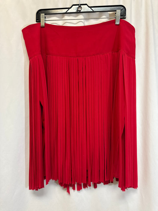 Skirt Midi By Lane Bryant In Red, Size: 18