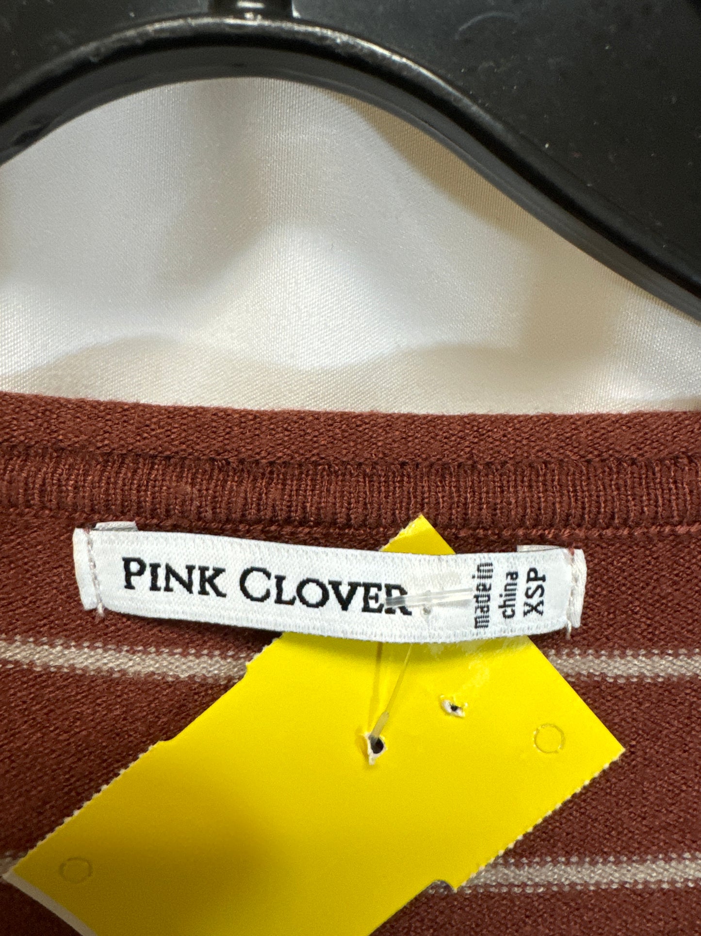 Top Long Sleeve By Pink Clover In Brown, Size: Xsp