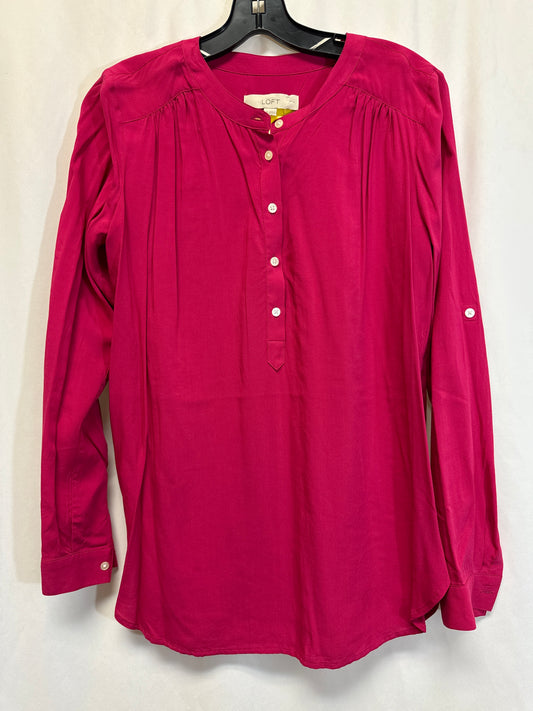 Top Long Sleeve By Loft In Pink, Size: Xs