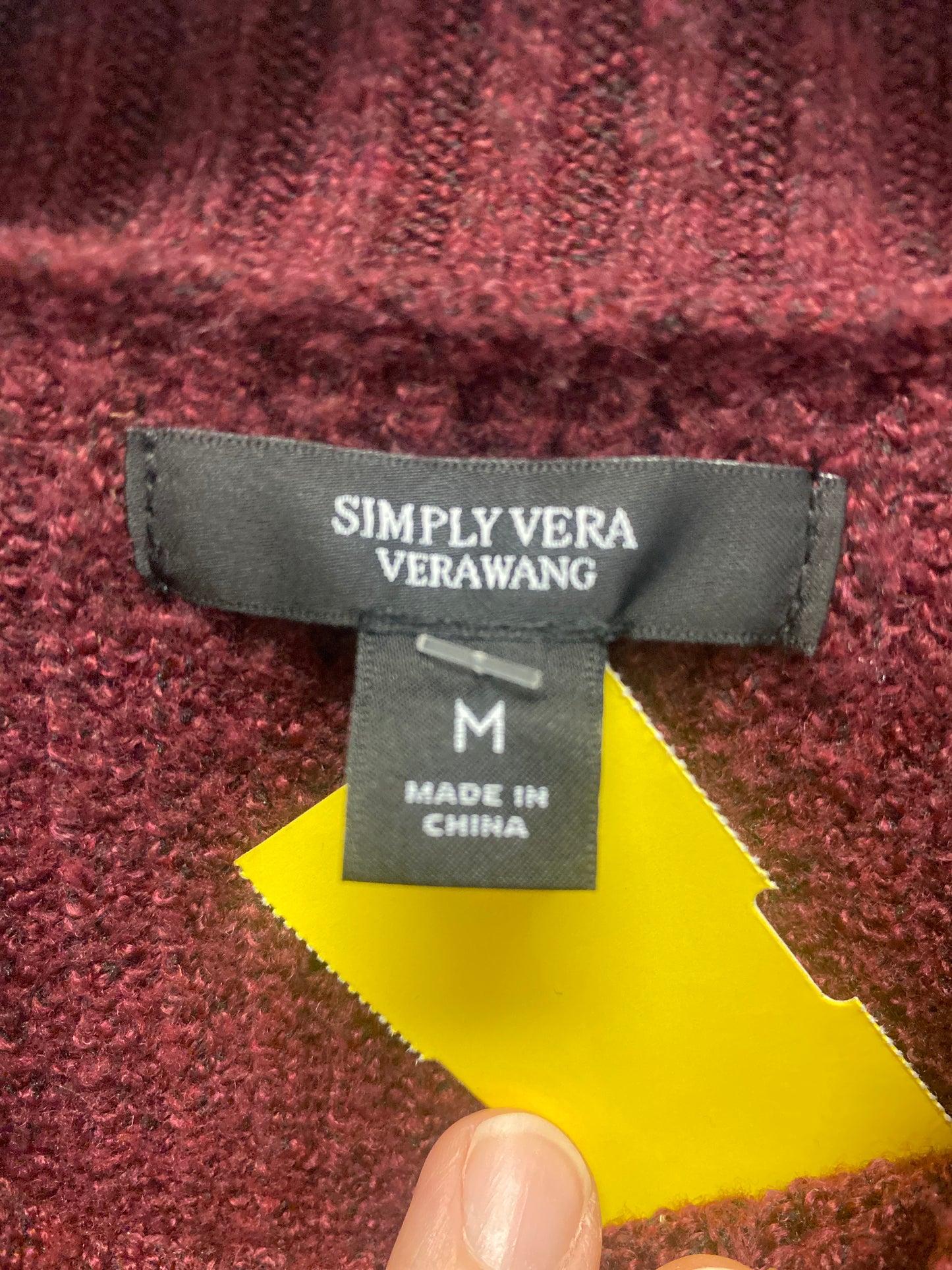 Sweater By Simply Vera In Maroon, Size: M