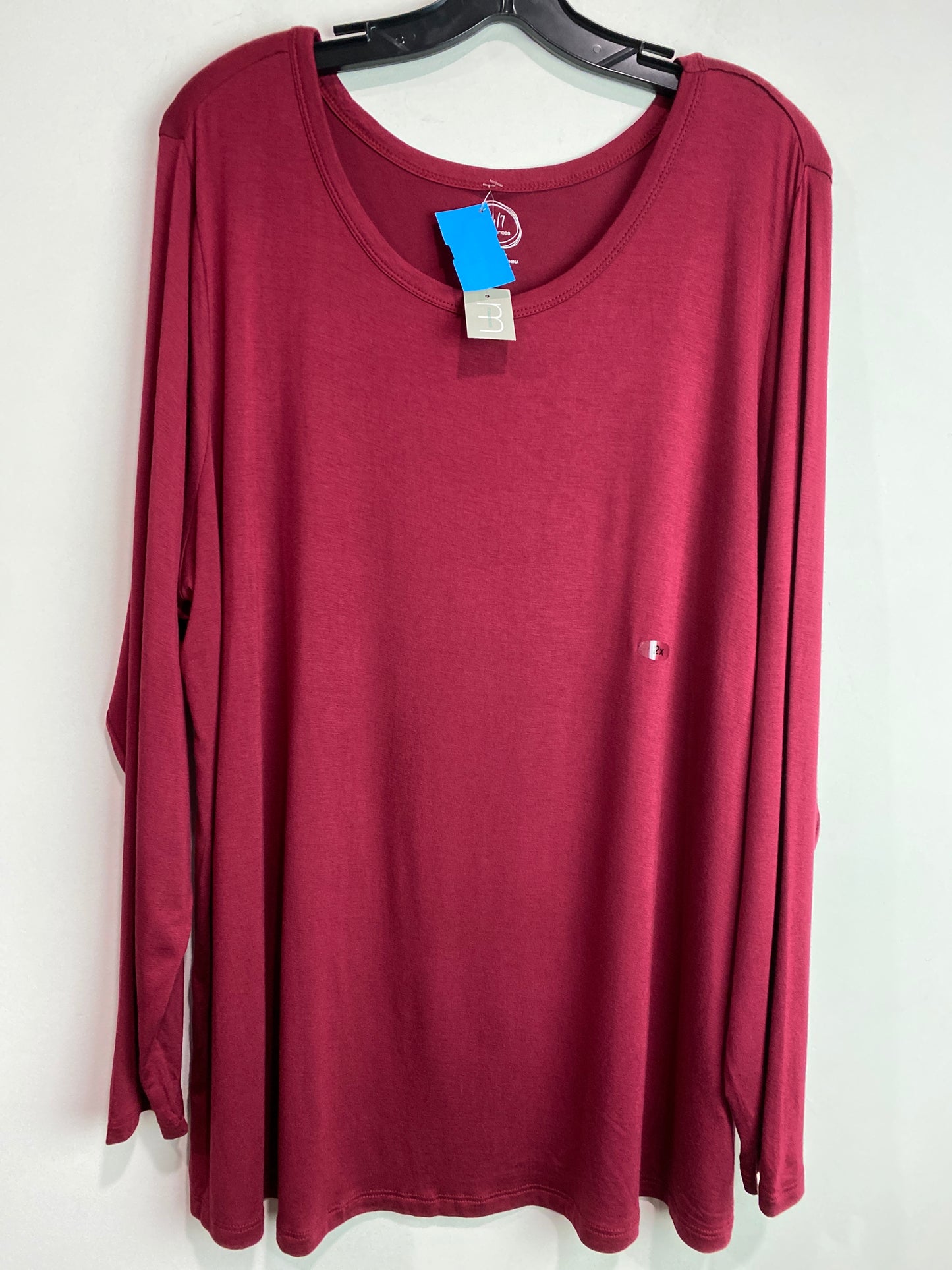 Top Long Sleeve By Maurices In Mauve, Size: 2x