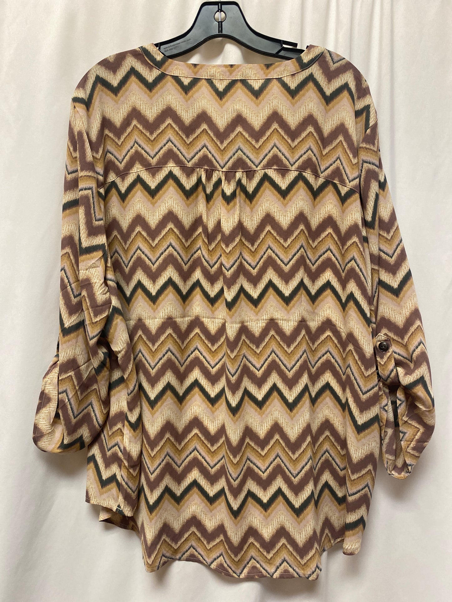 Top Long Sleeve By Maurices In Maroon, Size: 2x