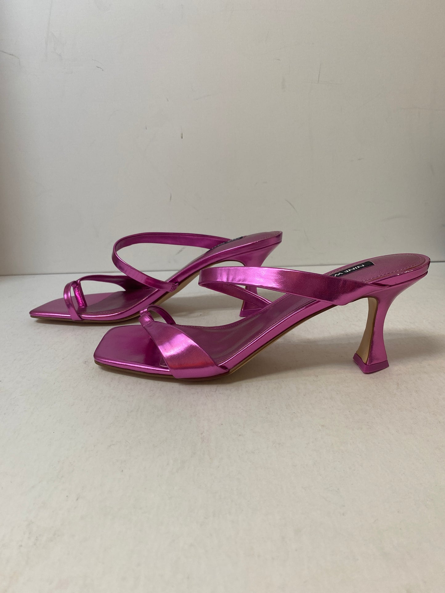 Sandals Heels Block By Nine West In Pink, Size: 10