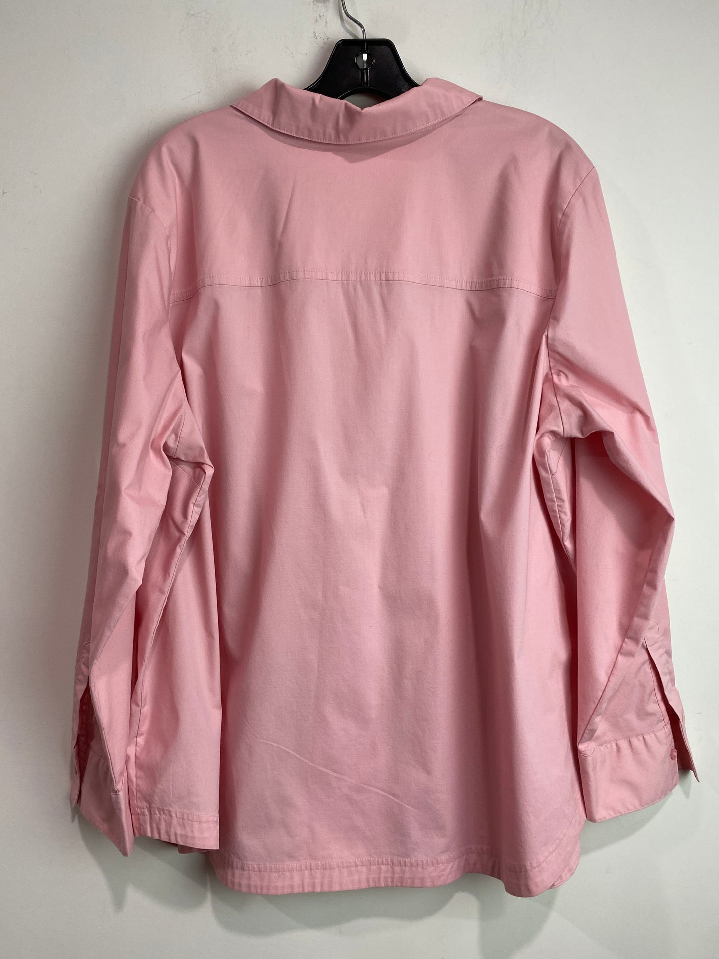 Top Long Sleeve By Clothes Mentor In Pink, Size: 1x