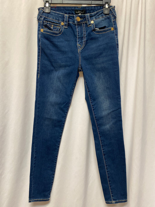 Jeans Skinny By True Religion In Blue Denim, Size: 2