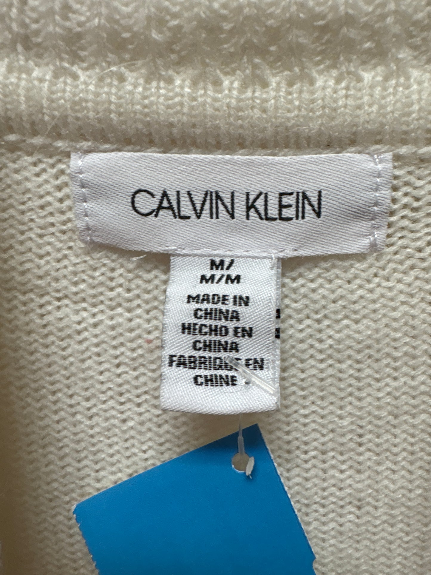 Sweater By Calvin Klein In White, Size: M