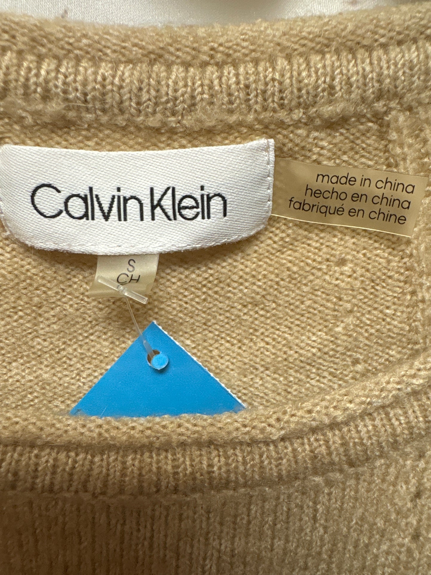 Sweater By Calvin Klein In Beige, Size: S