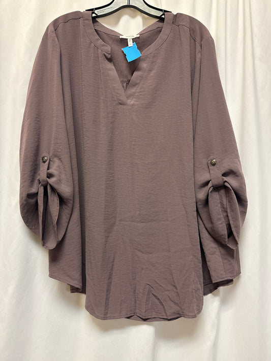 Top Long Sleeve By Maurices In Grey, Size: 2x