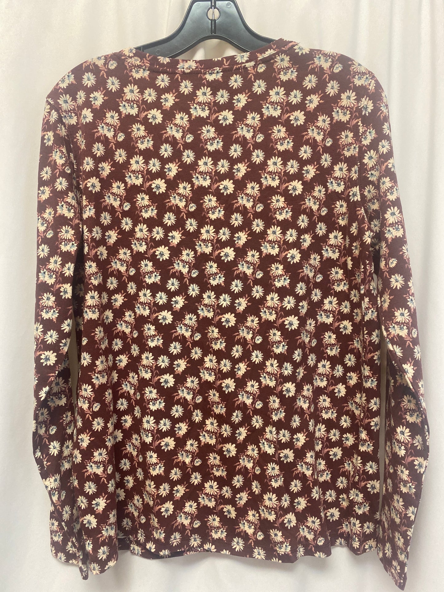 Top Long Sleeve By Clothes Mentor In Brown, Size: M