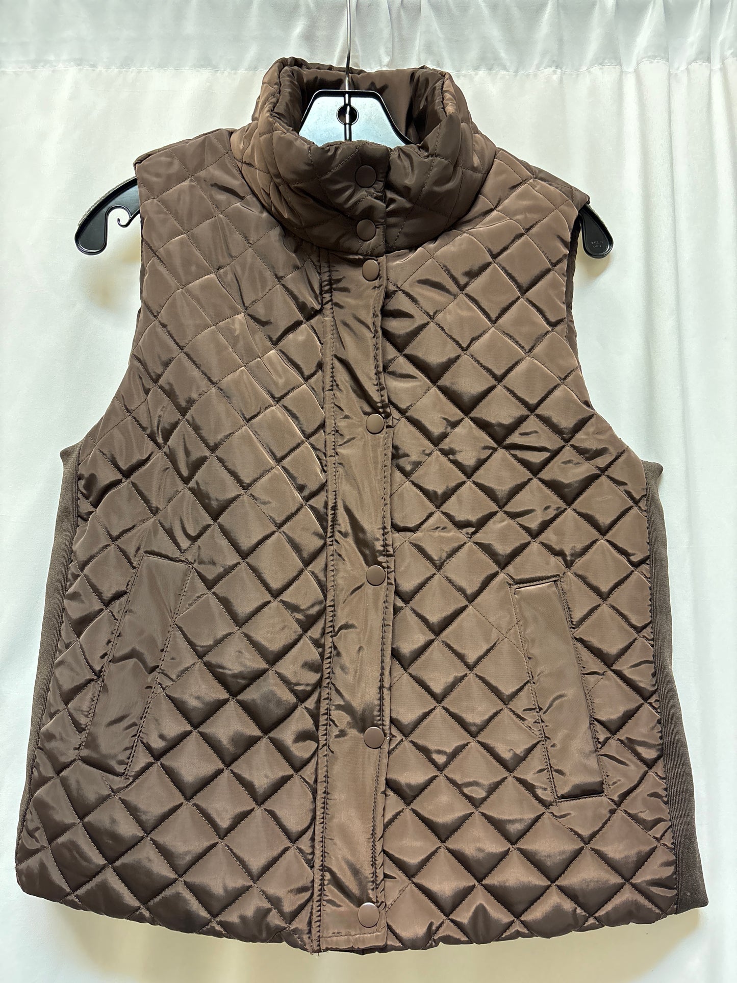 Vest Puffer & Quilted By Ci Sono In Brown, Size: L