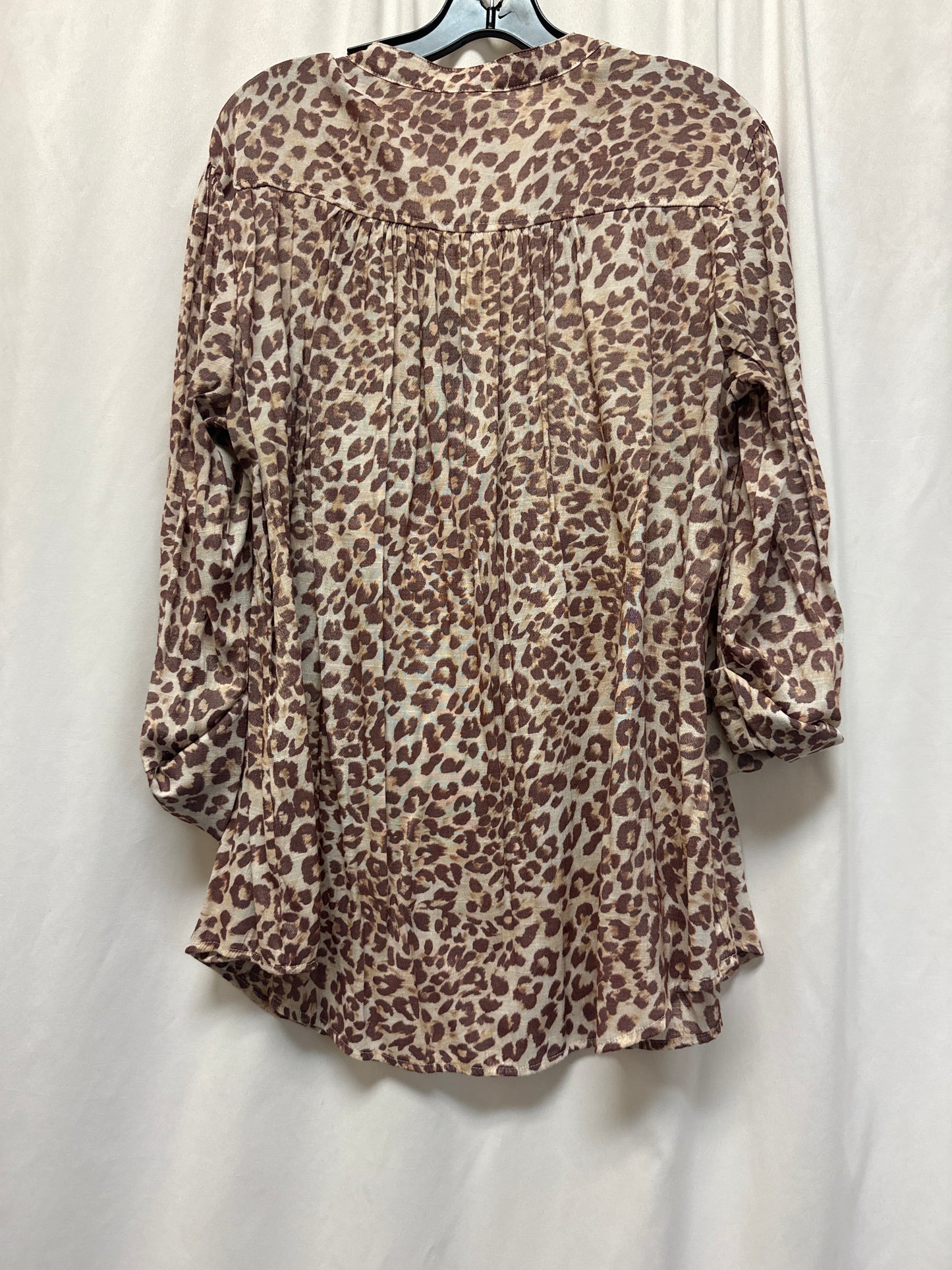 Top Long Sleeve By Cocomo In Animal Print, Size: 2x