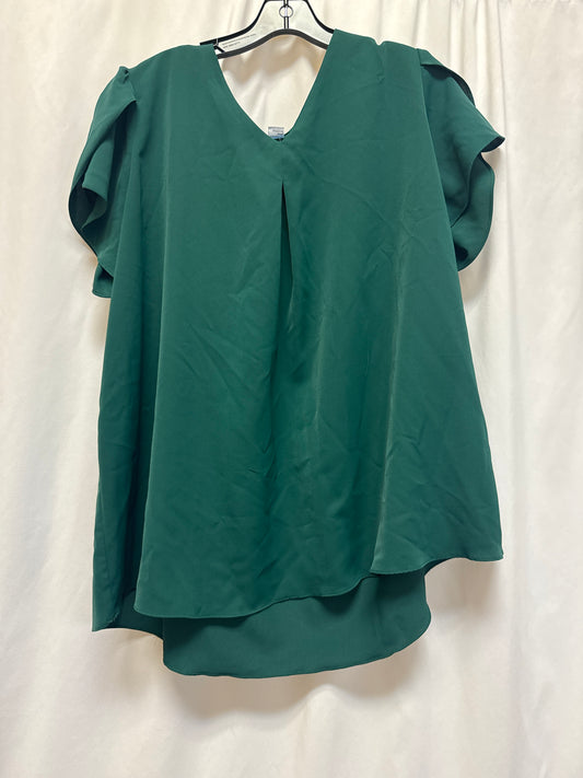 Top Short Sleeve By Clothes Mentor In Green, Size: Xxl