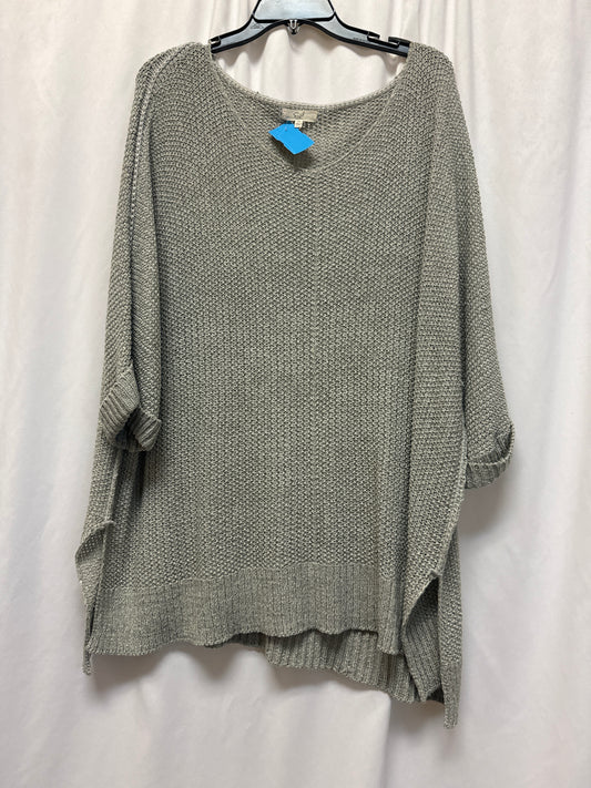 Top 3/4 Sleeve By Easel In Grey, Size: 3x