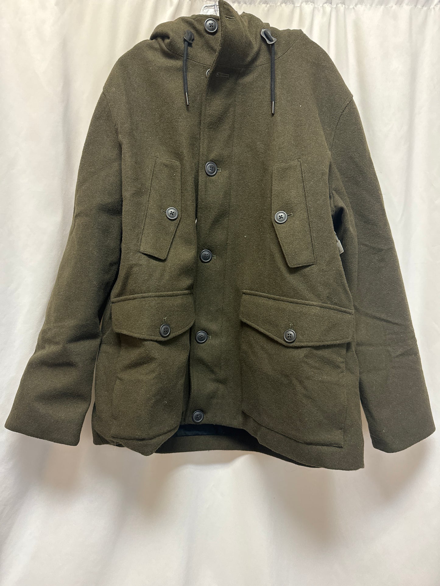 Coat Wool By Express In Green, Size: Xl