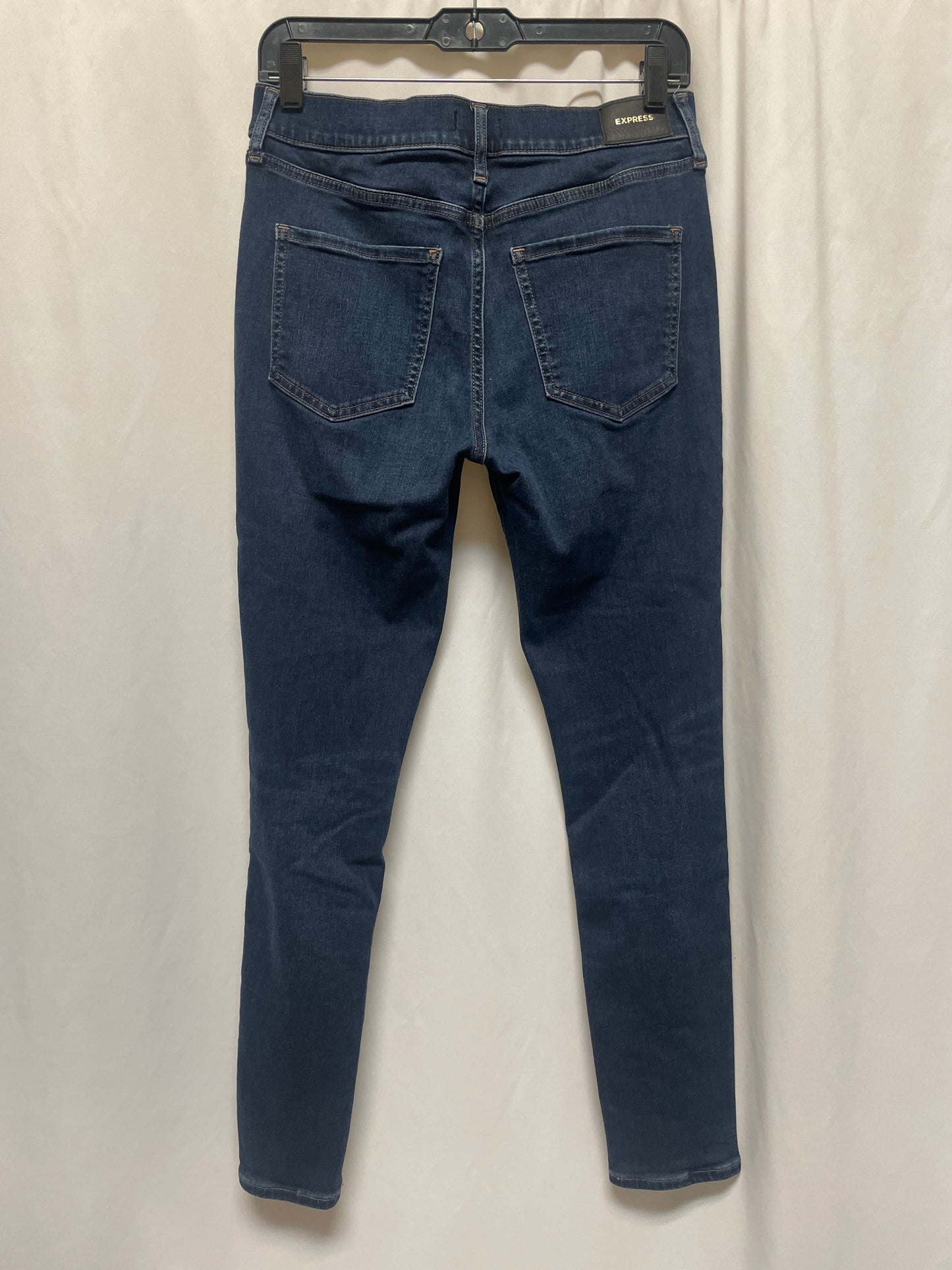 Jeans Skinny By Express In Blue Denim, Size: 8