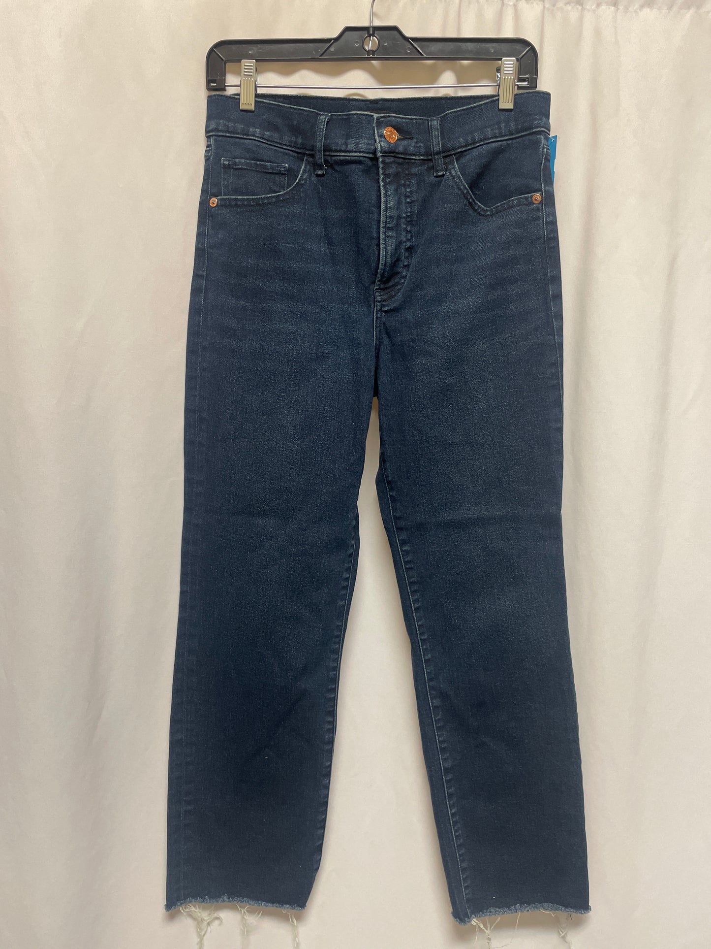 Jeans Cropped By Express In Blue Denim, Size: 6