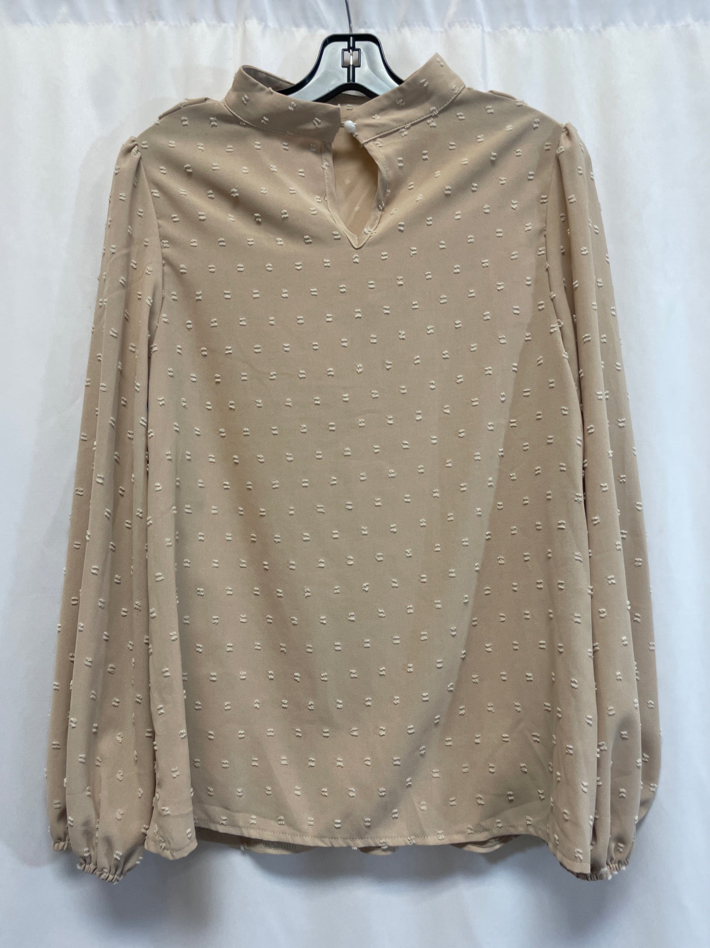 Top Long Sleeve By Shein In Beige, Size: M