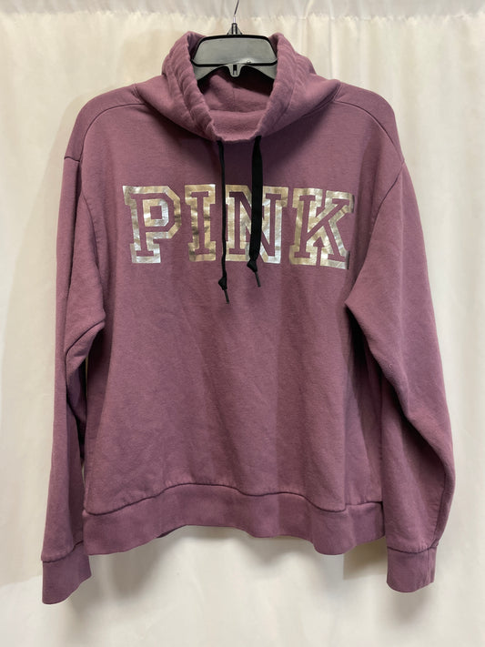 Sweatshirt Crewneck By Pink In Purple, Size: L