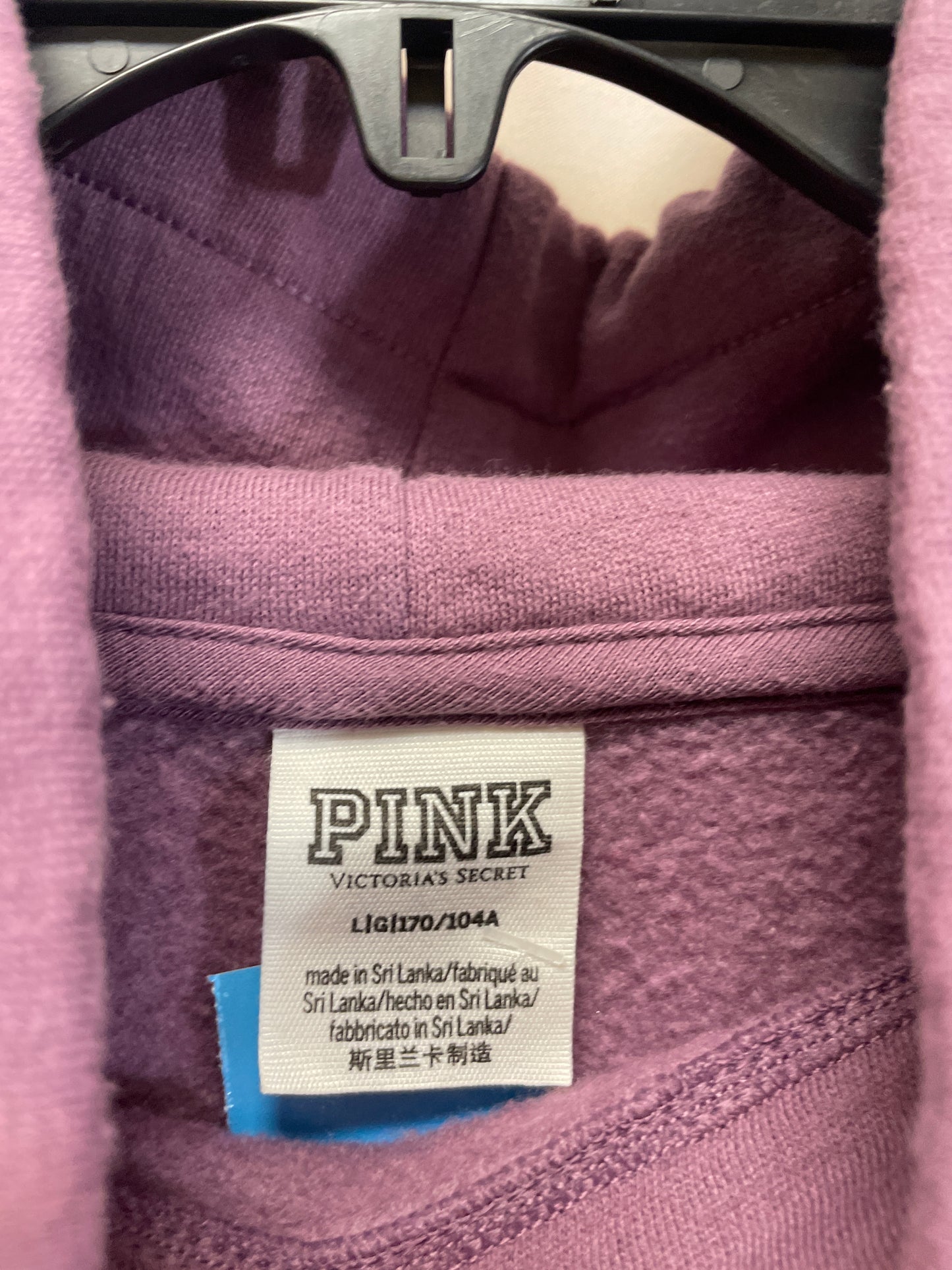 Sweatshirt Crewneck By Pink In Purple, Size: L