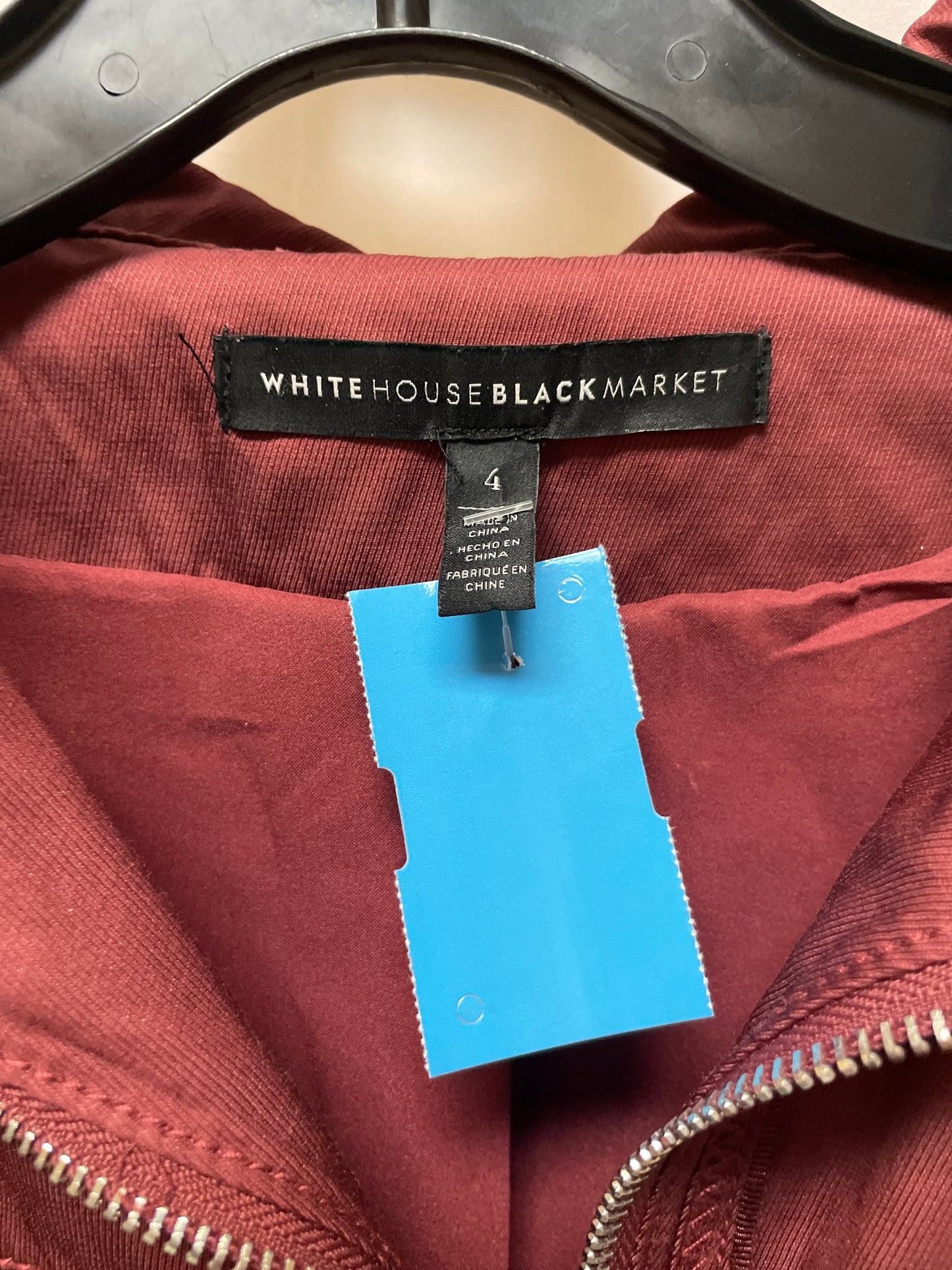 Jacket Utility By White House Black Market In Maroon, Size: S