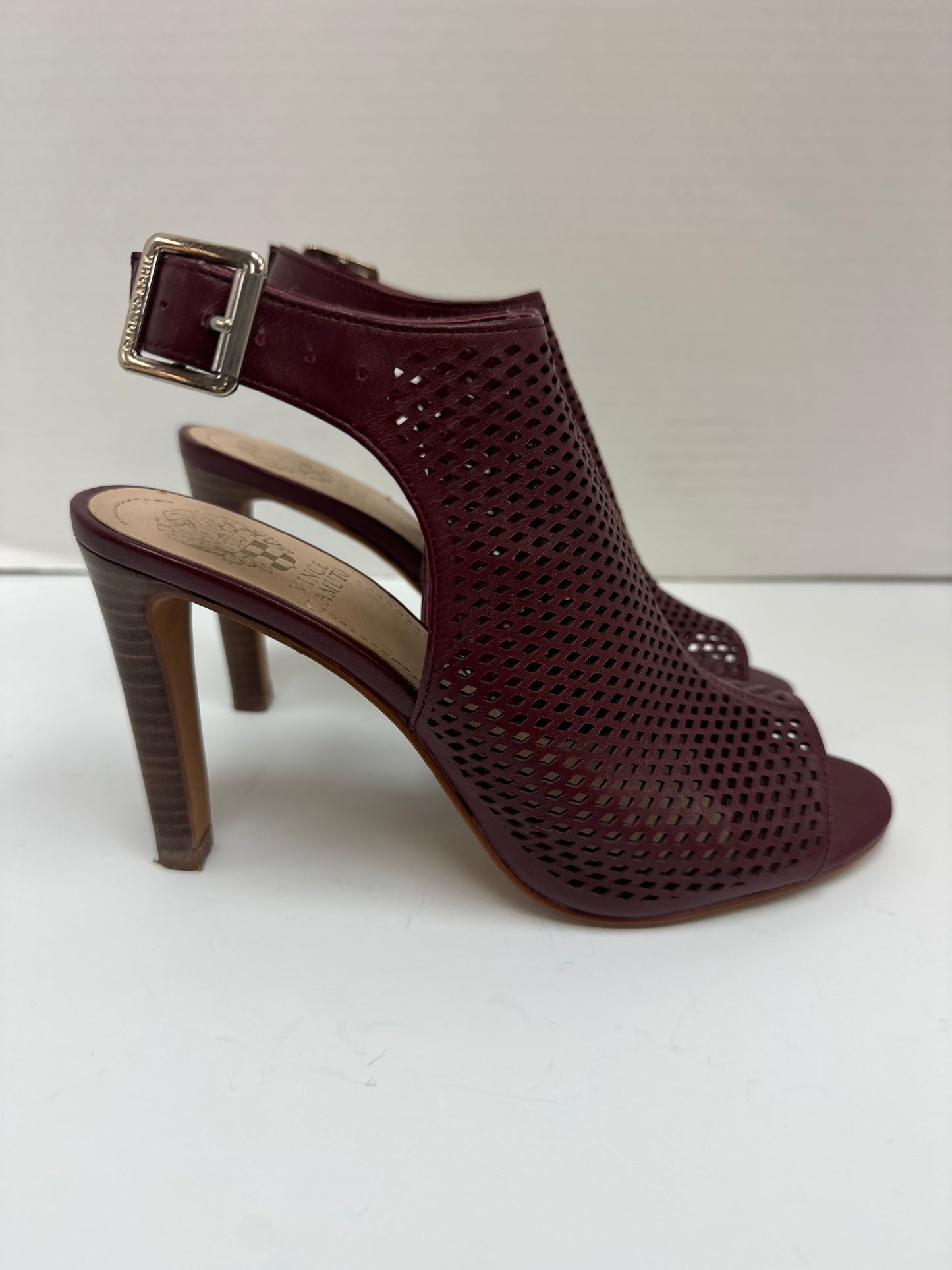 Shoes Heels Stiletto By Vince Camuto In Maroon, Size: 7.5