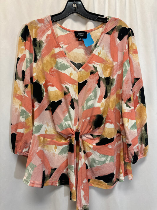 Top Long Sleeve By Clothes Mentor In Peach, Size: Xl