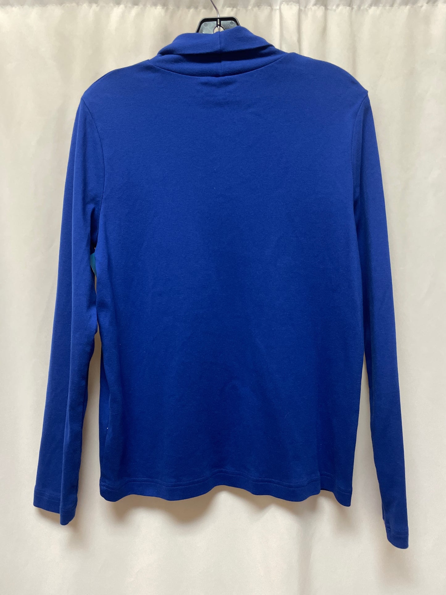 Top Long Sleeve By Kim Rogers In Blue, Size: L