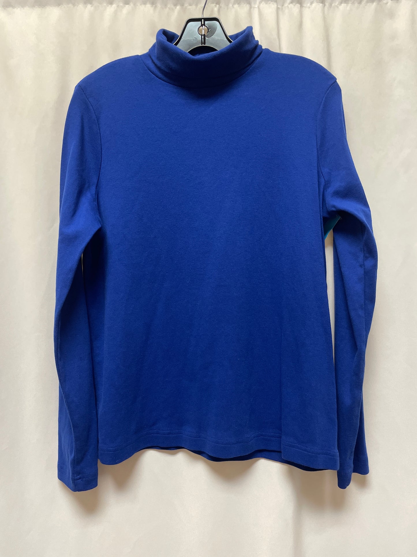 Top Long Sleeve By Kim Rogers In Blue, Size: L