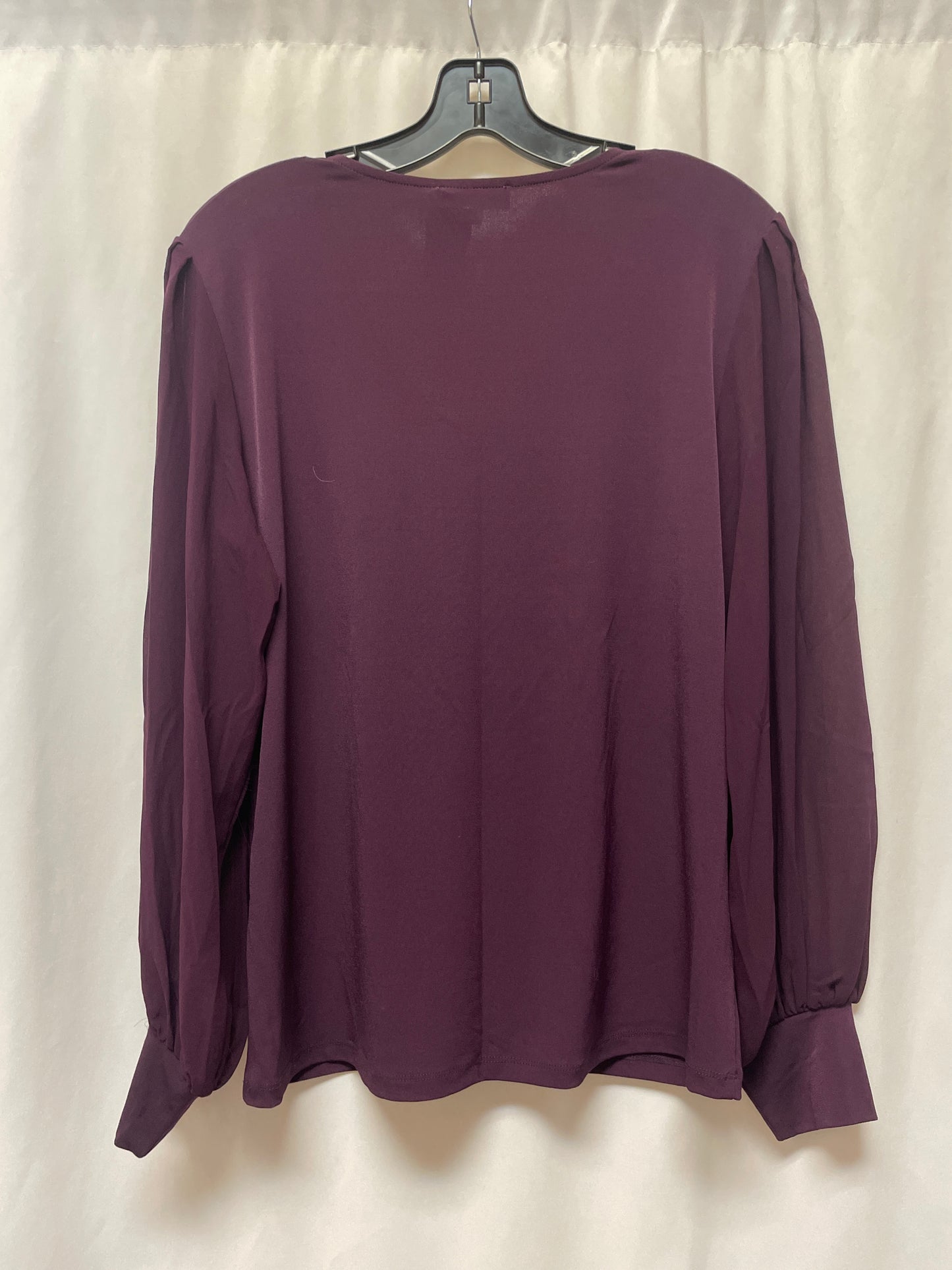 Top Long Sleeve By Calvin Klein In Purple, Size: M