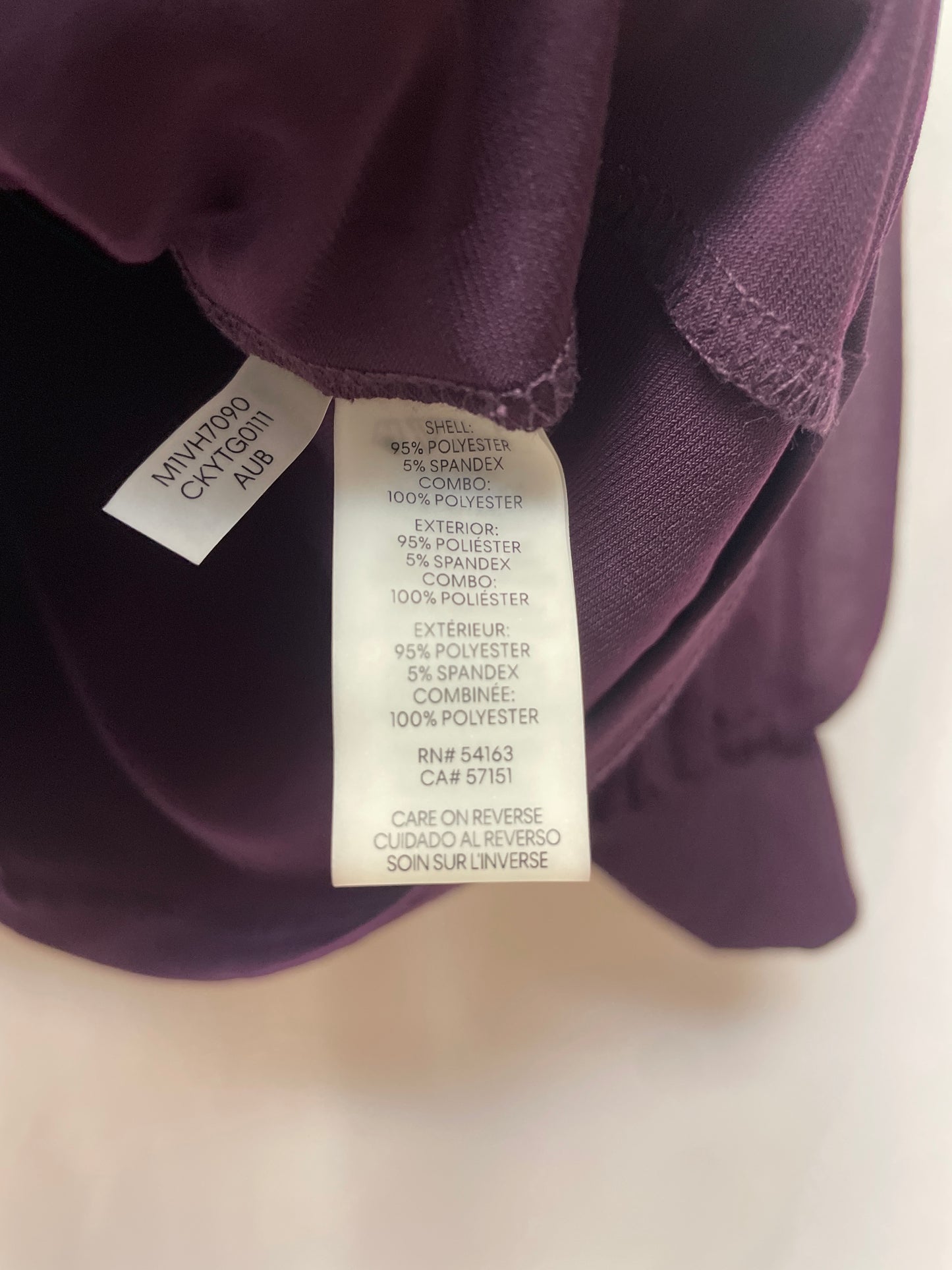 Top Long Sleeve By Calvin Klein In Purple, Size: M