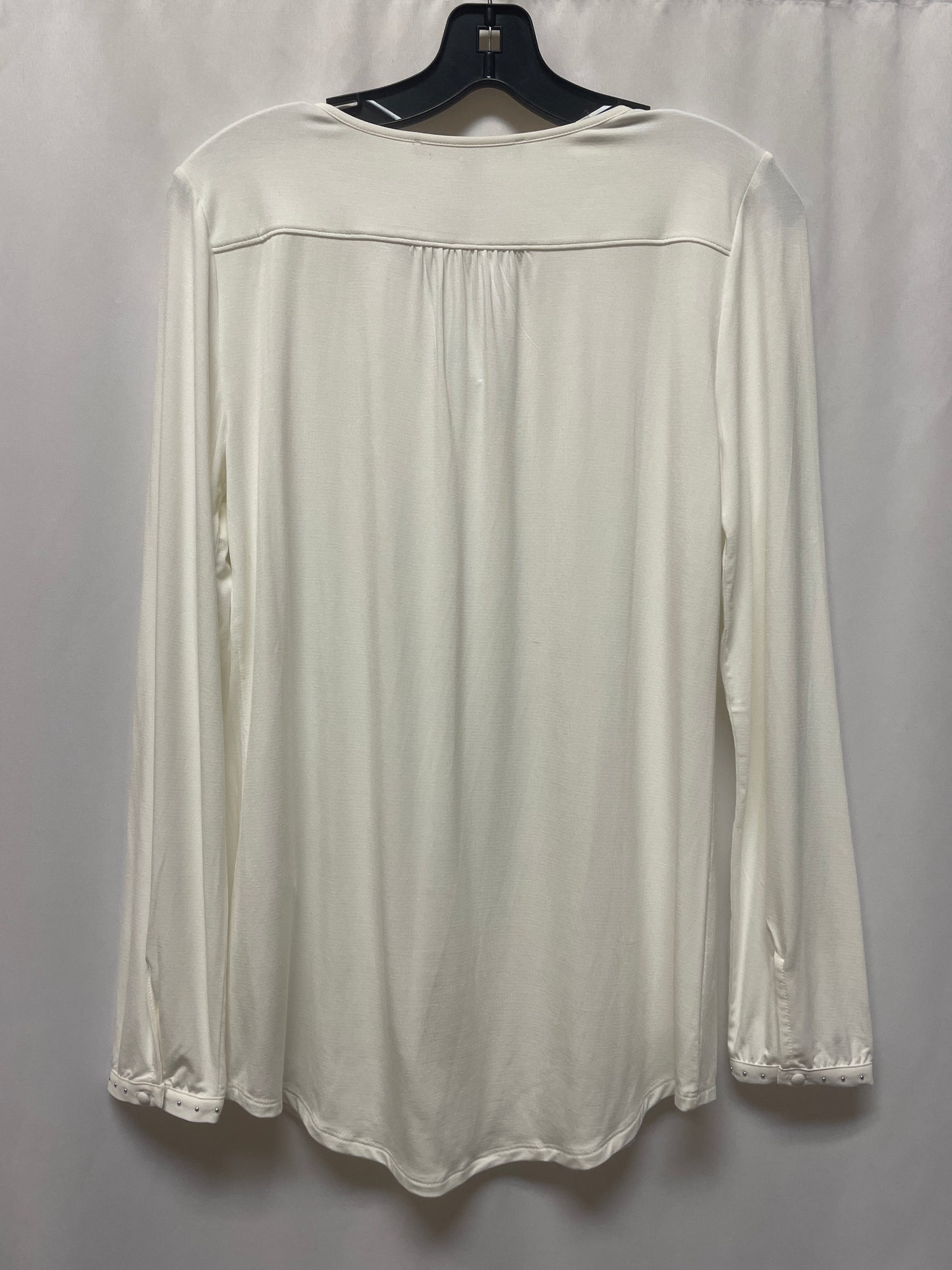 Top Long Sleeve By White House Black Market In White, Size: S