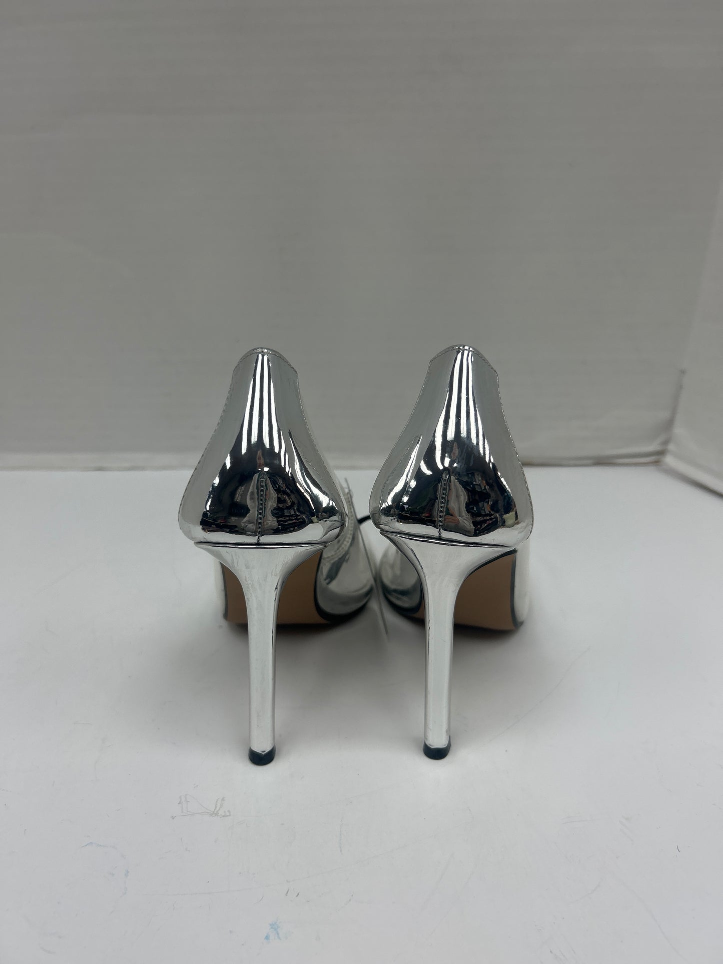 Shoes Heels Stiletto By Express In Silver, Size: 7