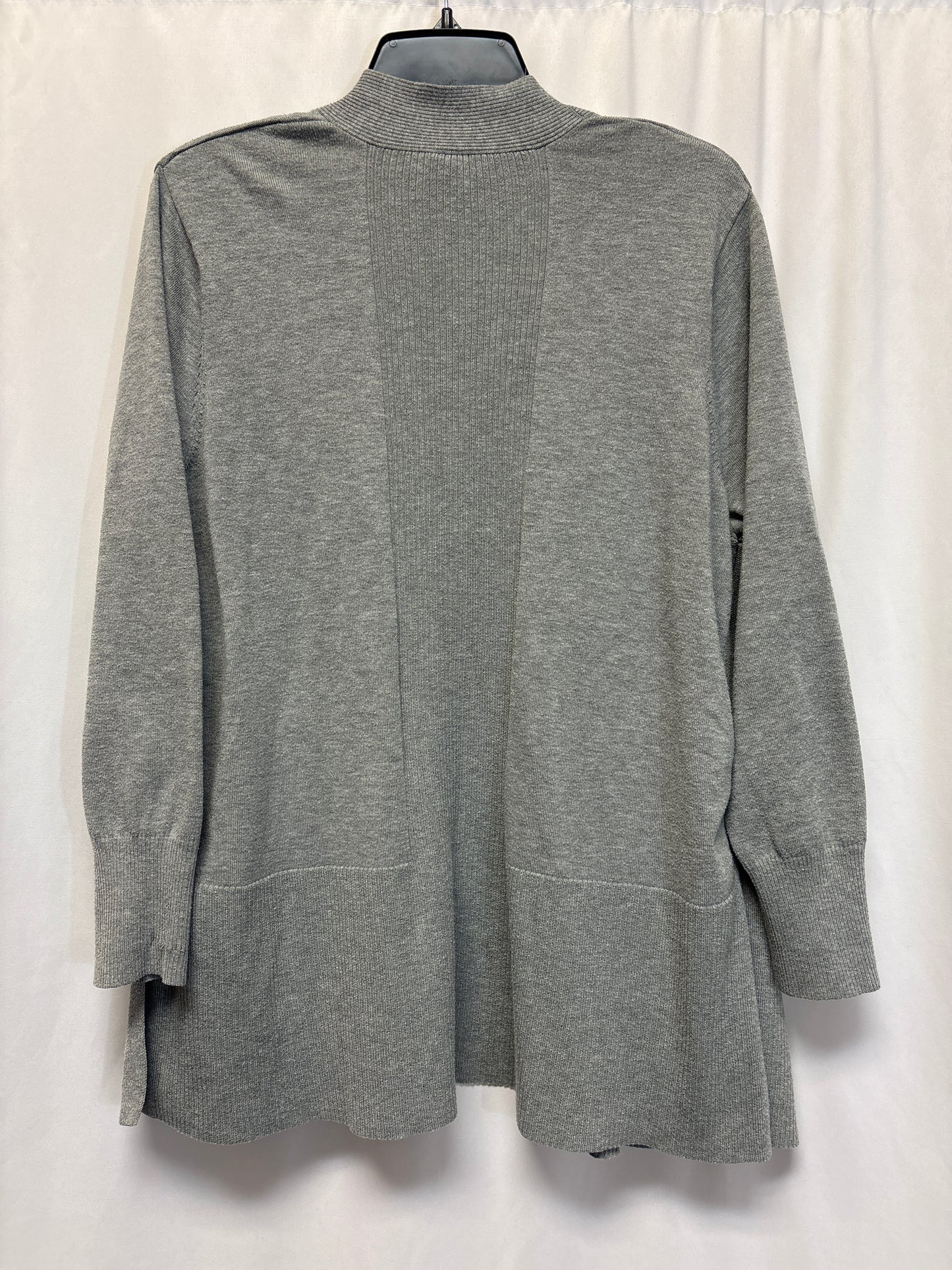 Cardigan By Terra & Sky In Grey, Size: 1x