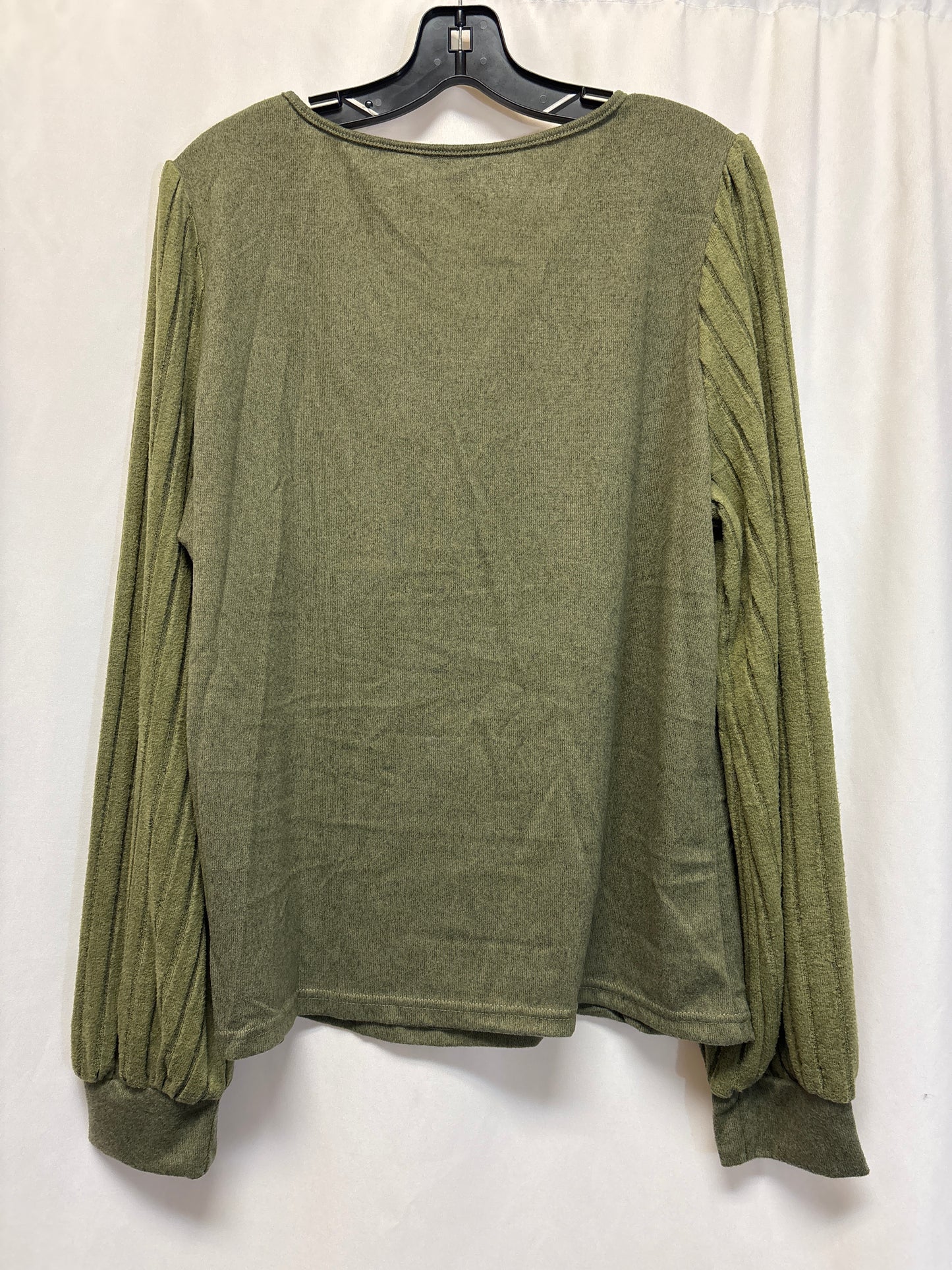 Top Long Sleeve By Shein In Green, Size: L