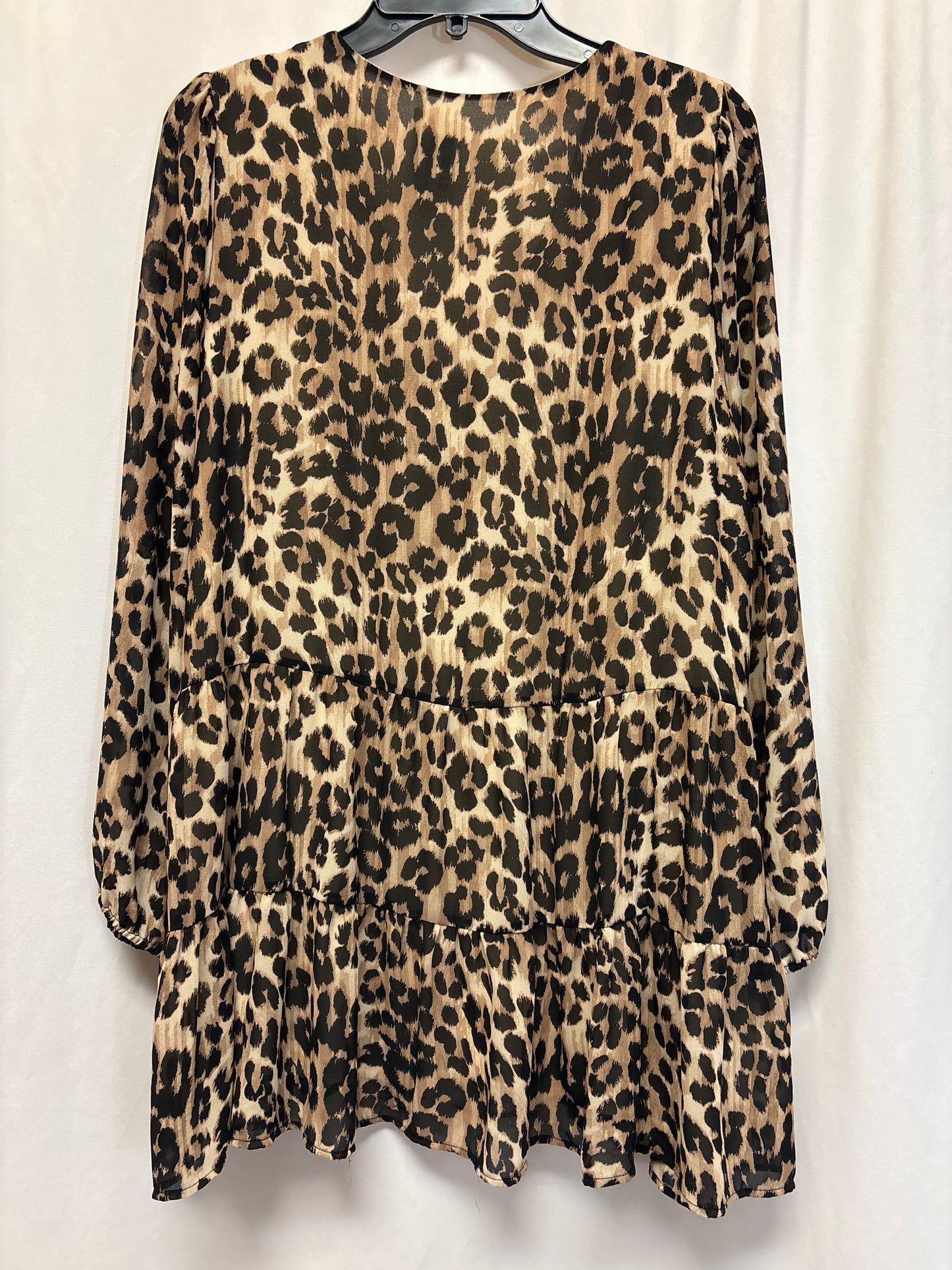 Top Long Sleeve By Melloday In Animal Print, Size: Xl