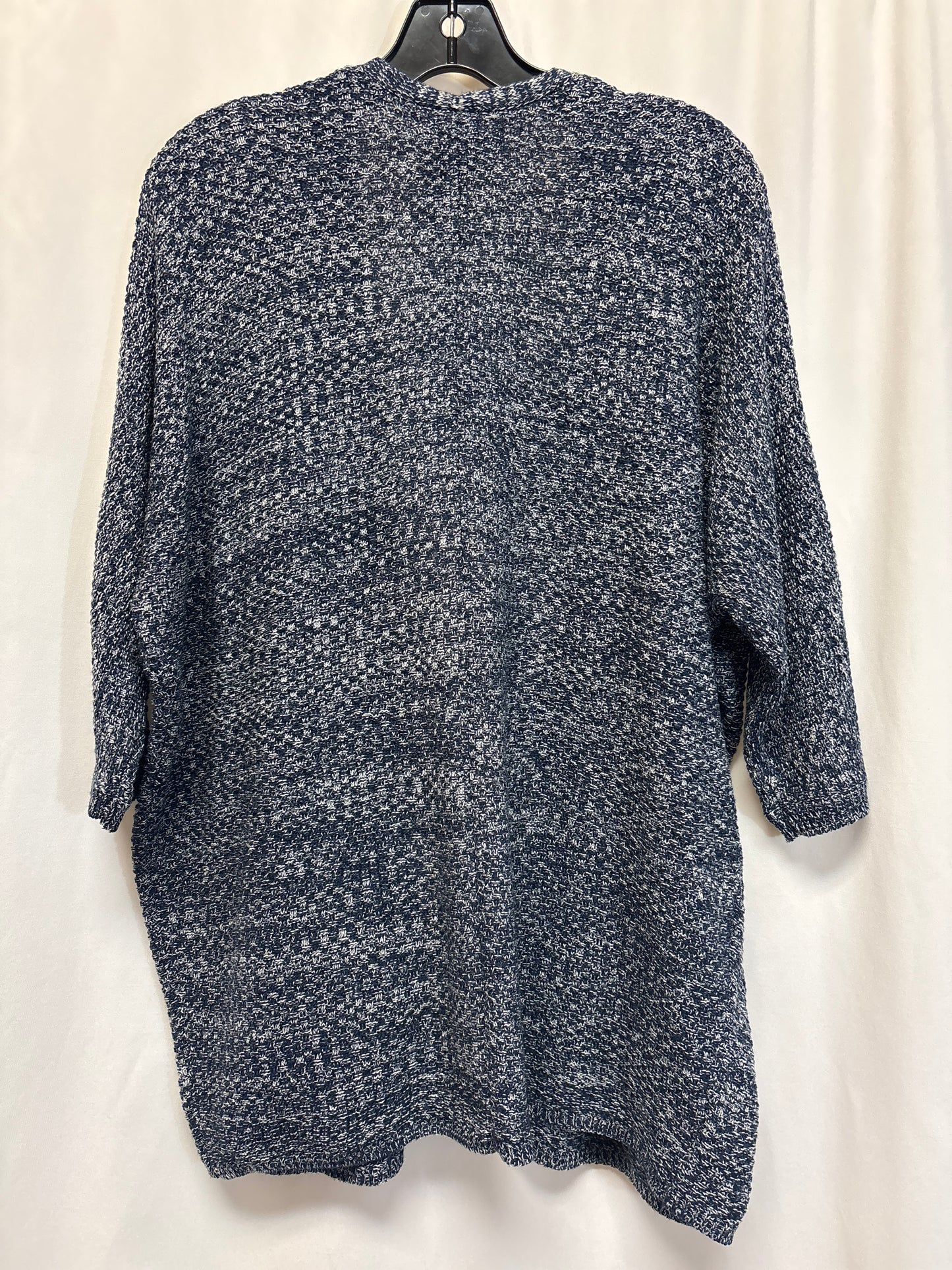 Sweater Cardigan By Natural Reflections In Blue, Size: S