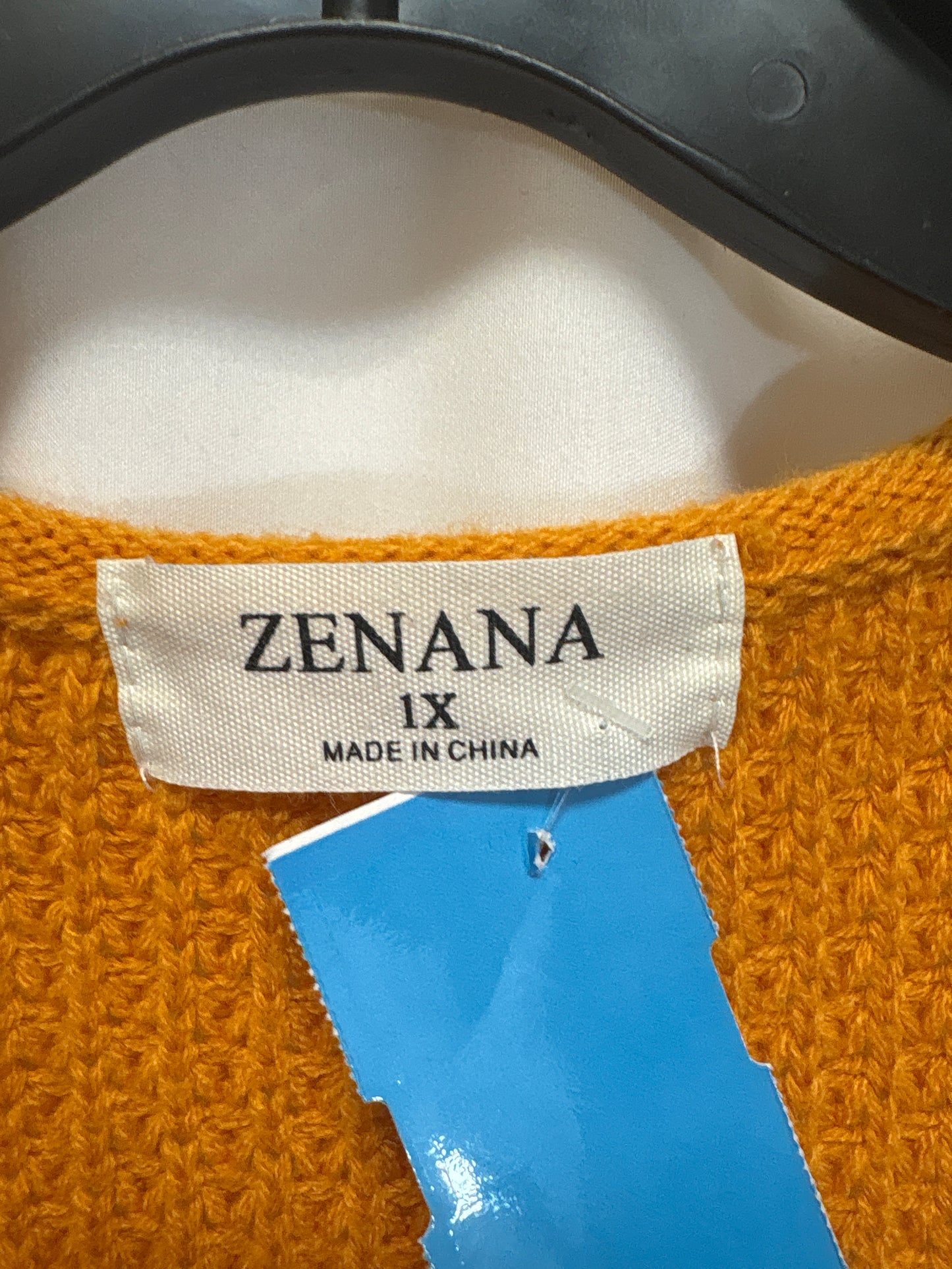 Sweater Cardigan By Zenana Outfitters In Yellow, Size: 1x