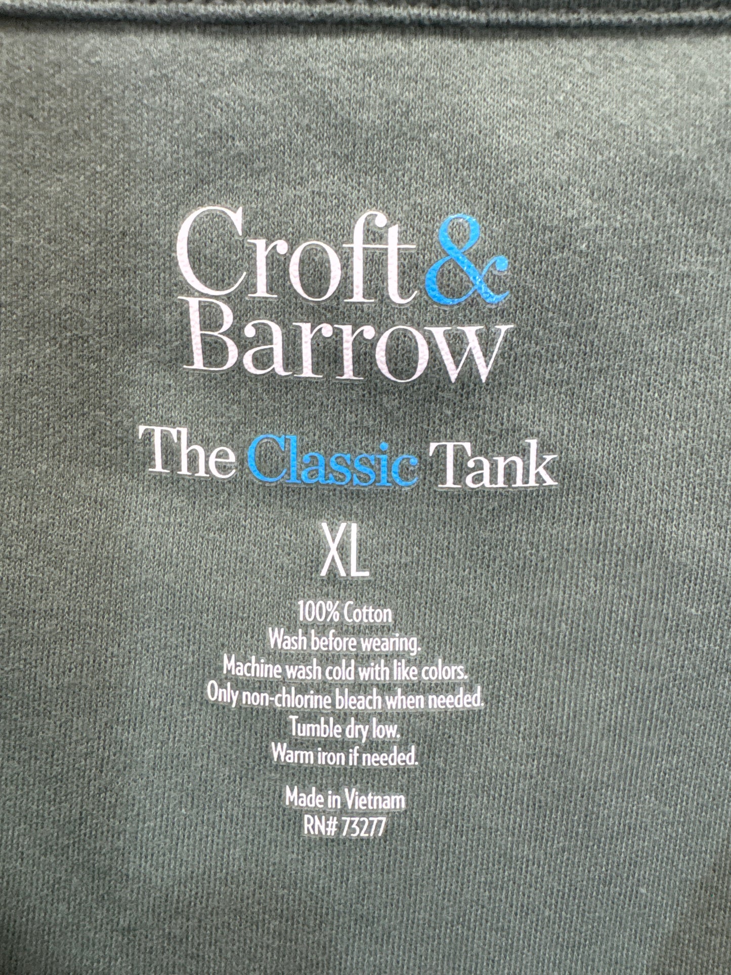 Tank Top By Croft And Barrow In Green, Size: Xl