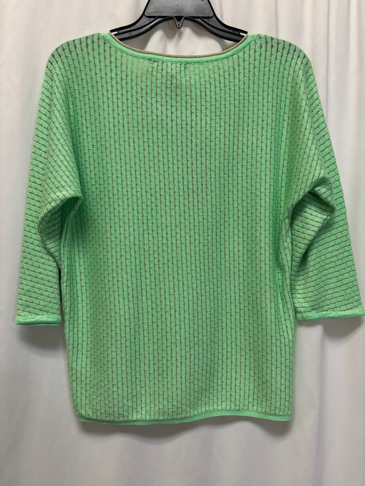 Top 3/4 Sleeve By Madison In Green, Size: S