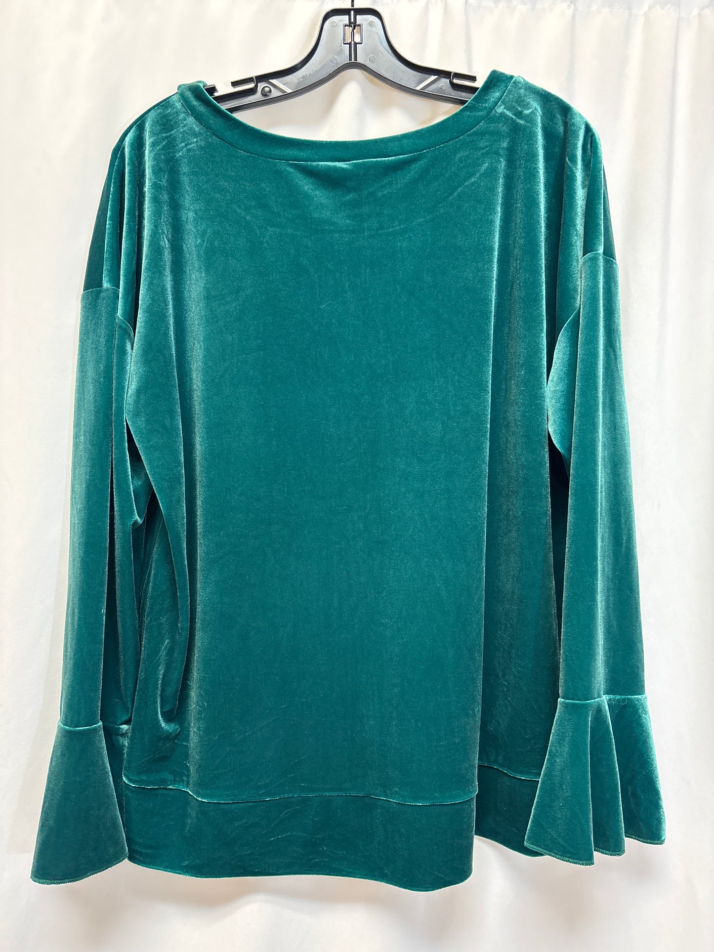 Top Long Sleeve By Worthington In Green, Size: Xlp