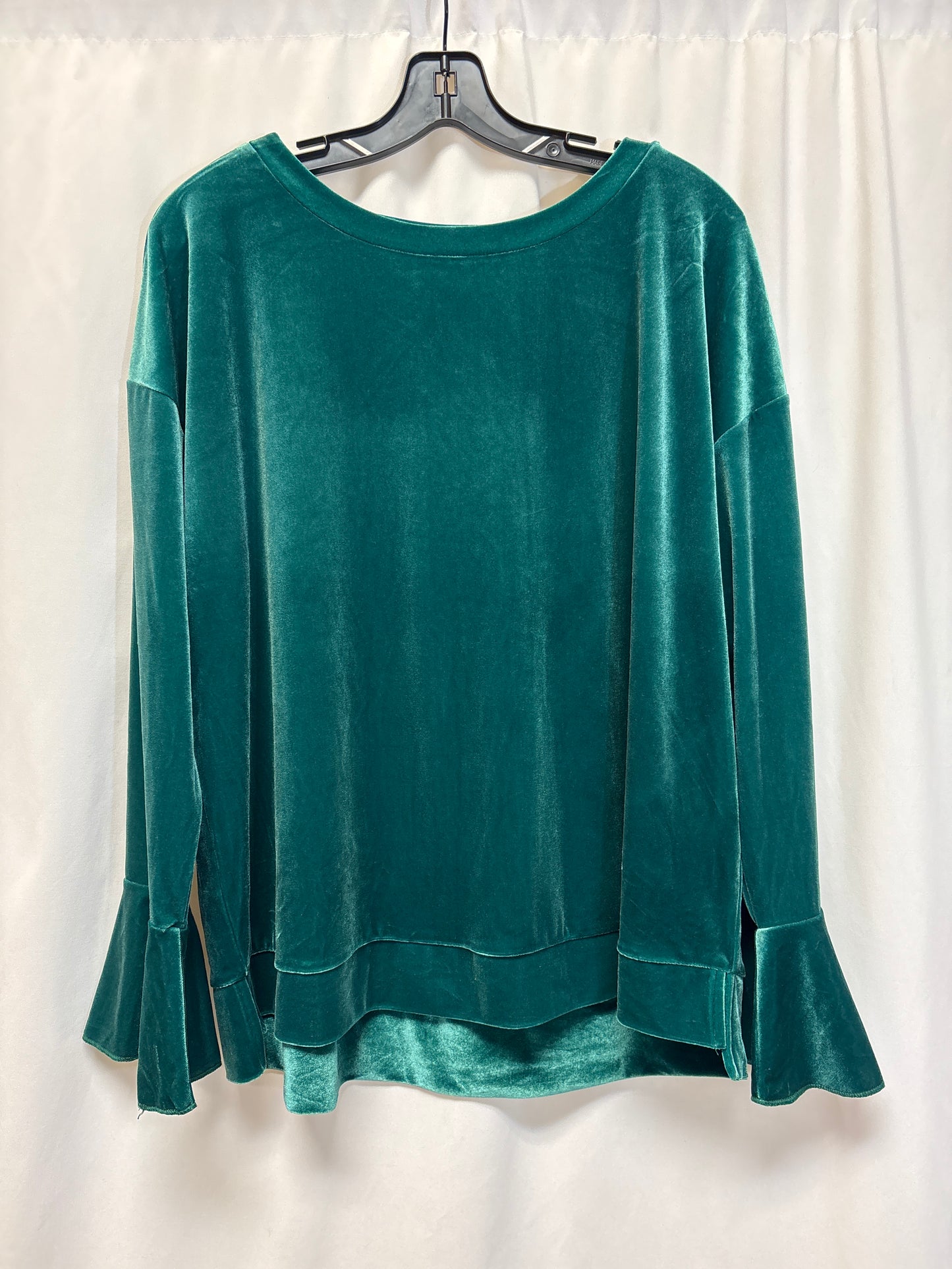 Top Long Sleeve By Worthington In Green, Size: Xlp