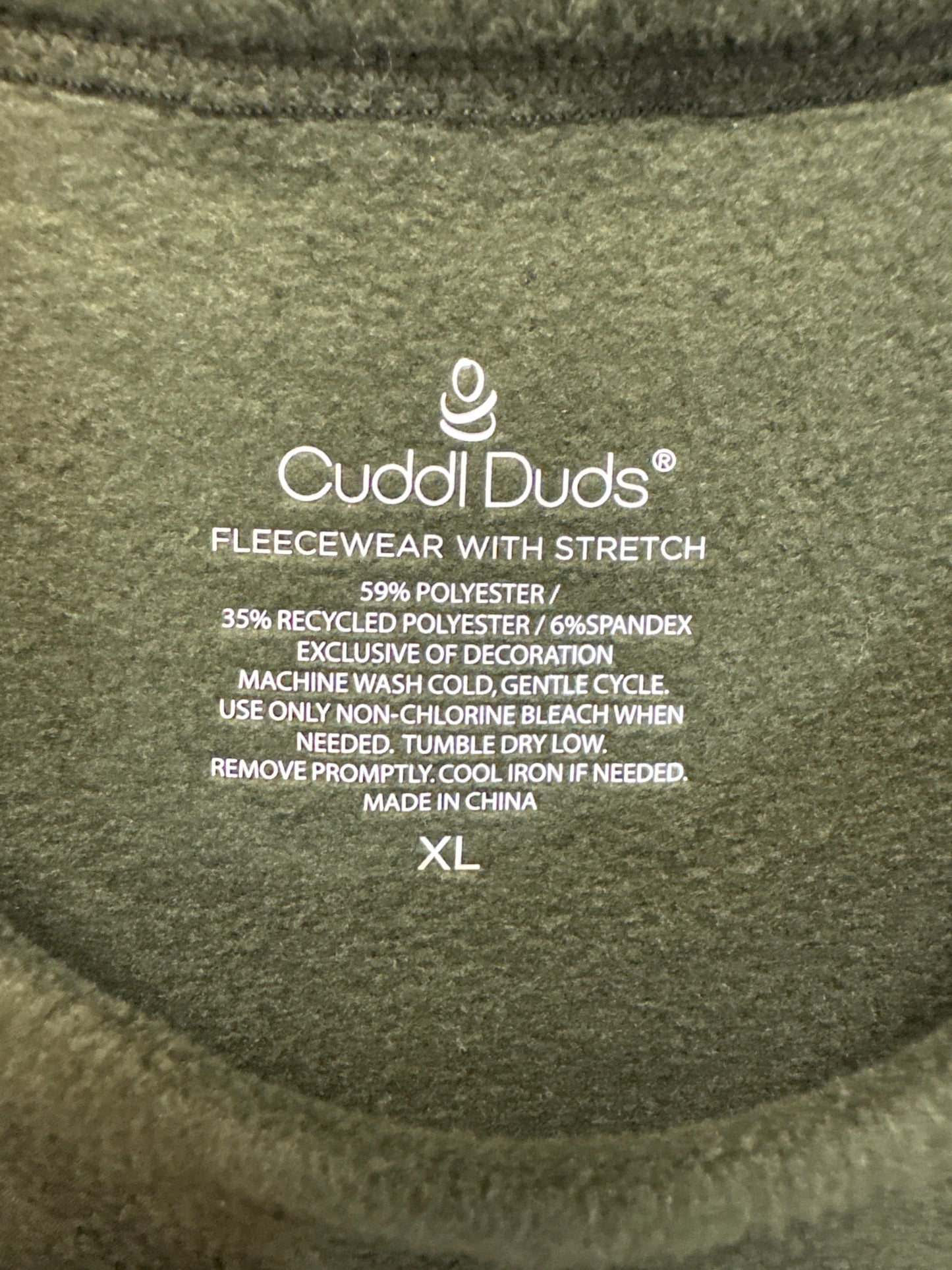 Top Long Sleeve By Cuddl Duds In Green, Size: Xl