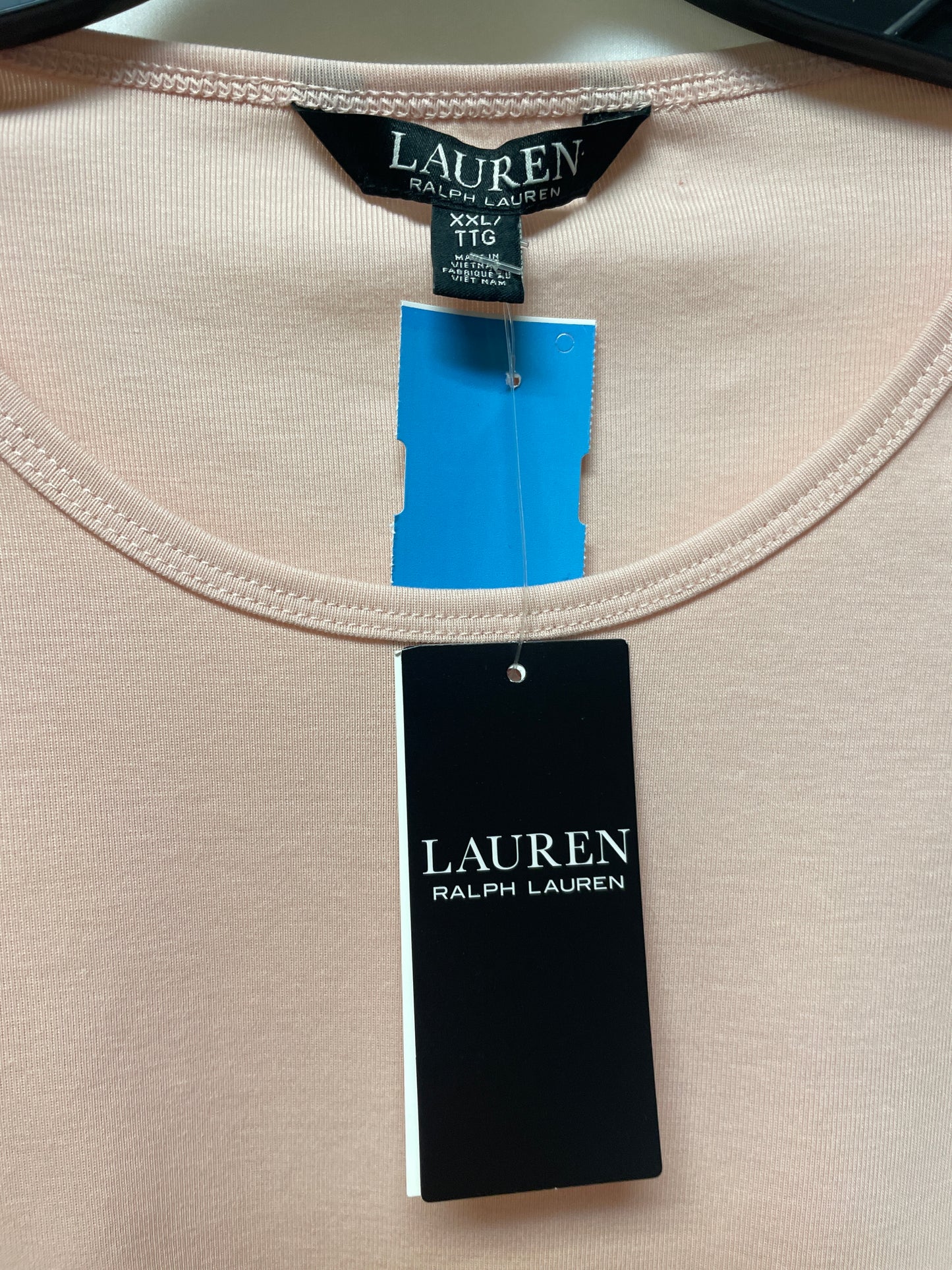 Top Long Sleeve By Lauren By Ralph Lauren In Peach, Size: Xxl