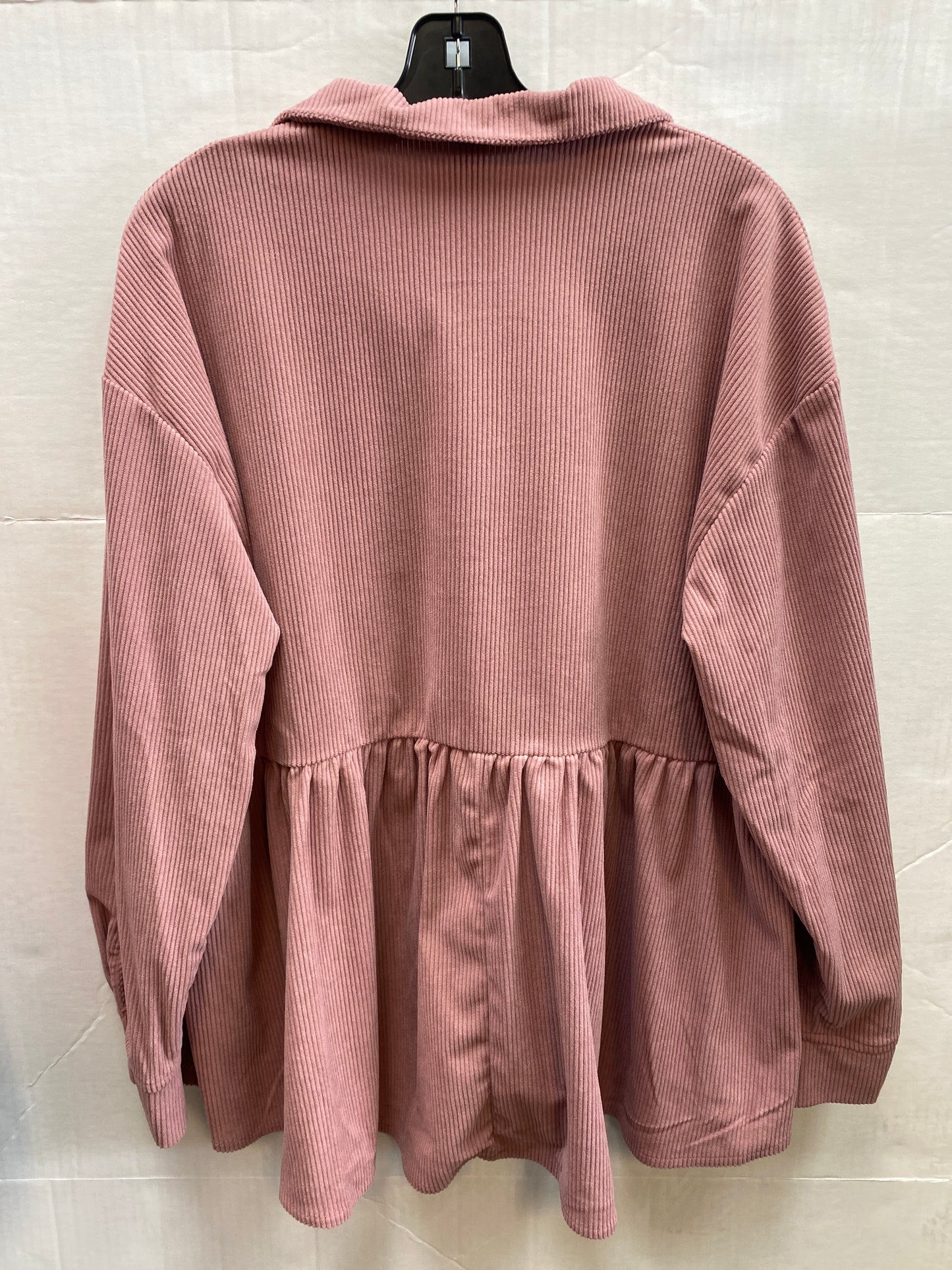 Top Long Sleeve By Shein In Mauve, Size: Xl