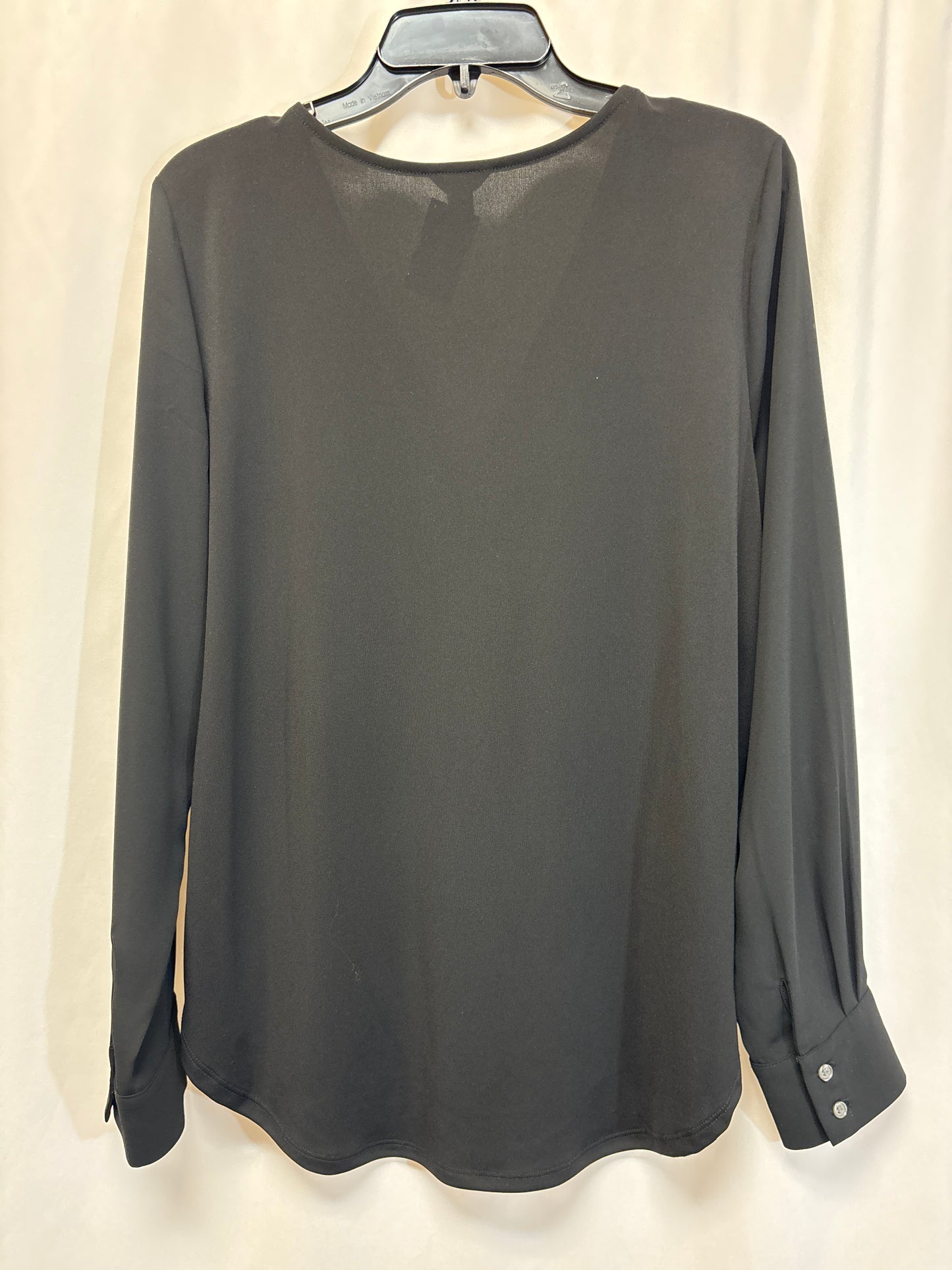 Top Long Sleeve By Ann Taylor In Black, Size: L