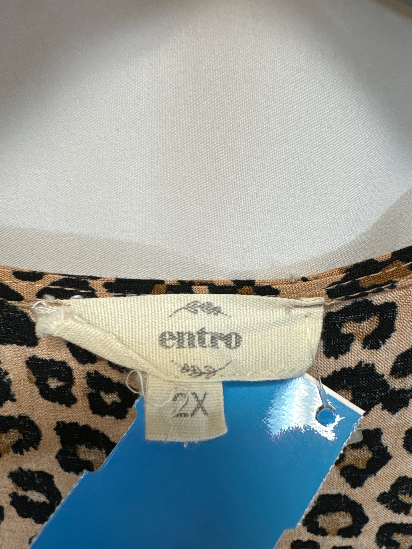 Top Long Sleeve By Entro In Animal Print, Size: 2x